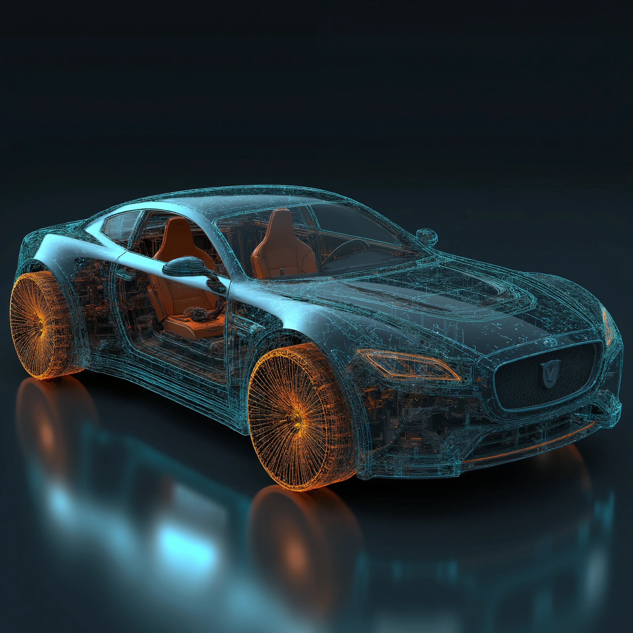  a detailed futuristic vehicle,  Complicated mechanical parts ,  Advanced technology  ,  Sleek, streamlined design  ,  metal textures, neon highlights ,  dynamic lighting, Movie atmosphere,  8,000,  realistic photos ,  Super Fine ,  conceptual art style