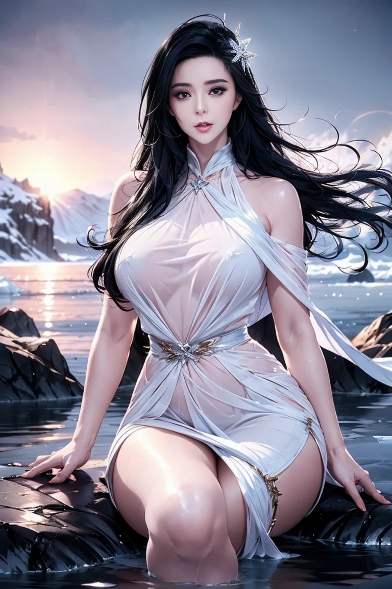 high quality,HD,16K,Sharp Line,1 Girl,fantasy, (Fire Spirits),Pretty Face, Large Breasts, Beautiful legs,In the water,Focus Girl,detailed Pretty Face,Detailed clothes,beautiful eyes,Cool,Sexy,Dynamic Angle,穿着华服的神明Strike a pose拍照, Ancient mysterious sexy goddess, Traditional beauty woman, Beautiful female warrior god of war , Beautiful sexy goddess, Gorgeous role-playing, high, Beautiful young girl, Beautiful woman, 华丽Beautiful woman, Complex clothing,Chinese Mystical Aesthetics, Beautiful goddess ancient mysterious girl, Extremely detailed shot of the goddess, Jaw-dropping sexy beauty, Big breasts deep neckline sexy belly button(butt), (bedroom), (Sexy Girls), masterpiece, best quality, Bangs, blush, Chest, clavicle, Eyebrows visible through hair, (Ombre gold hair), Jewelry, Long hair,Bright Eyes, ring, (solitary), illustration, fashionable, miss, Strike a pose, background, element, confident, Express, Accessories, majestic, striking, key point, Dynamic poses, ((plump)), (purple))Woman in transparent dress,Viewer,(((Full breasts, Keeley University))),Slim waist,(Navel exposed,Bare waist), Long hair, extreme detailed details, 详细的fantasy艺术, Stunning character art, Beautiful and exquisite character art, Beautiful transparent dress, Very detailed, Large Breasts,Chest,Golden ratio figure,Beautiful figure,Ultra wide-angle shooting,Full body shot拍摄,Body close-up,Full body shot,Wearing a pleated tulle skirt,柔和动漫illustration, 柔和的深色background,Fujifilm XT3 Clear focus, f 5.6, High Detail, Clear focus,(Wearing openwork clothing),, (Natural light), (Tempting)translucent, Good velvet quality, Compared, Divine Light,, Silver hair, 夜空background, Absolute Strength,Female Shinmei,穿着性感丝绸的Female Shinmei,,Large Breasts,Chest,Golden ratio figure,Beautiful figure,Ultra wide-angle shooting,Full body shot,Body close-up,Full body shot, Wearing a tulle dress, Model shooting style, Large Breasts,饱满Chest,Golden ratio figure,Beautiful figure,(Extremely detailed CG 8k wallpaper unit), The most beautiful artistic photos in the world, , 8K 超HD, ) ,Sexy姿态,Sexy表情,best quality,masterpiece,Ultra-high resolution,(Practical:1.4),original photo,Ultra-high resolution