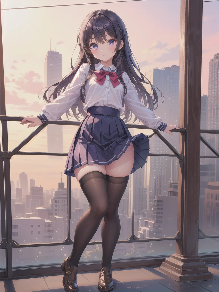 Anime Girls Schoolgirl Uniform Skirt Thigh Panty Shot Open Legs