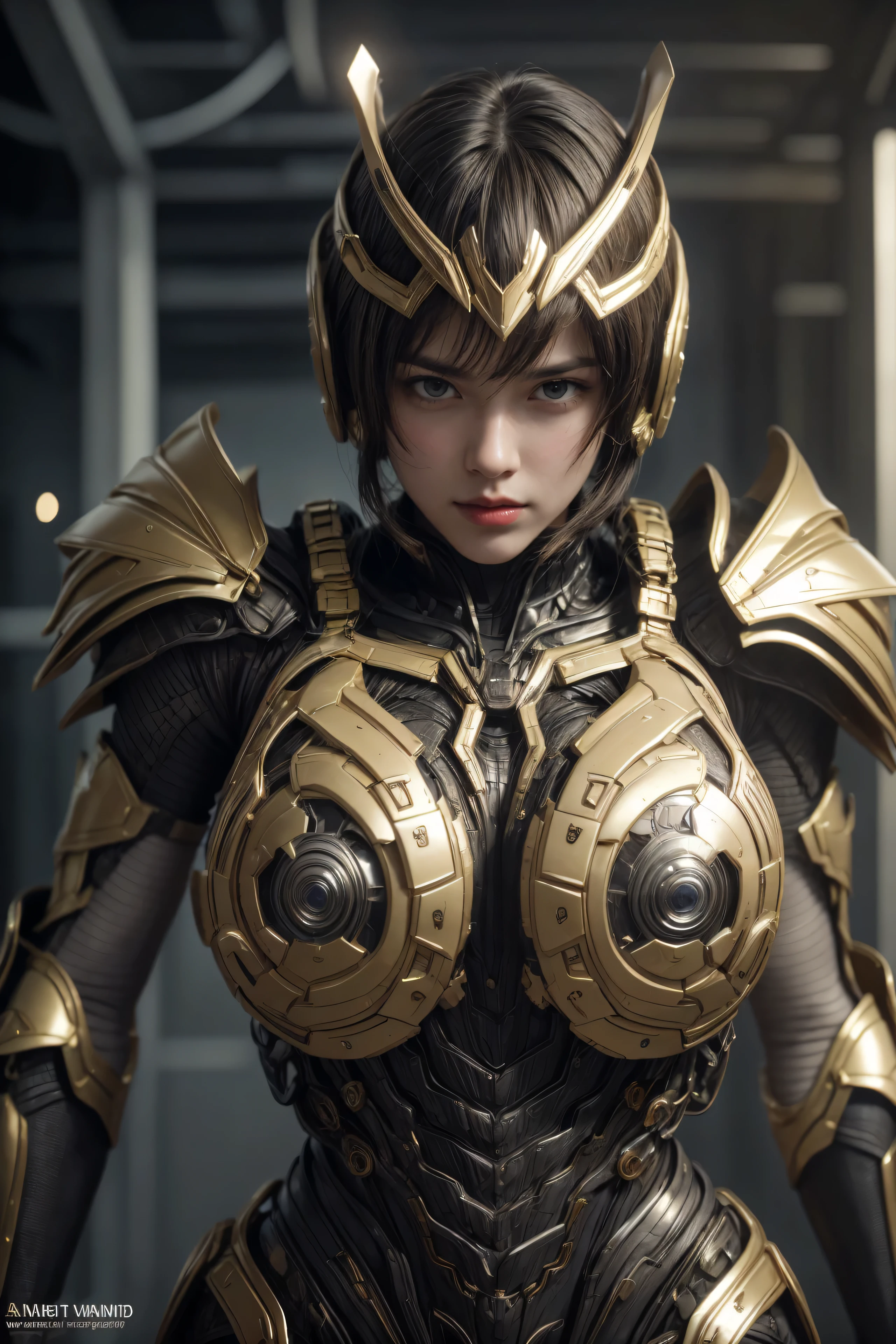 1girl, cowboy shot, masterpiece, film grain, lens distortion, (chromatic aberration), intricate, unreal engine 5, volumetric lighting, realistic, realistic lighting, cinematic, 8k, cinematic lighting, depth of field, masterpiece, perfect, award-winning, hyper-detailed, photorealistic, ultra realistic, realistic light, hard lighting, intricate details, stop motion, hyperfocus, tonemapping, sharp focus, hyper detailed, a character portrait by senior character artist, trending on Art station,
wearing neon lightings, nano cyber suit, sci-fi armor, sci-fi suit, sci-fi armor, lite armor, marvel, black suit, holding long sci-fi spear with lights and gems, light strip, armour suit 
(profesional model pose, upper body), (extremely detailed pupil, extremely detailed eyes,(proportional eyes, same size eyes),perfect eyes looking, bright eyes,(detailed eyes), long eyelash), (looking at viewer),((proportion body)), (extremely detailed face, extremely detailed eyes, extremely detailed nose, extremely detailed lips), (red lips, parted lips, smirk), ((pale skin)), (white background)