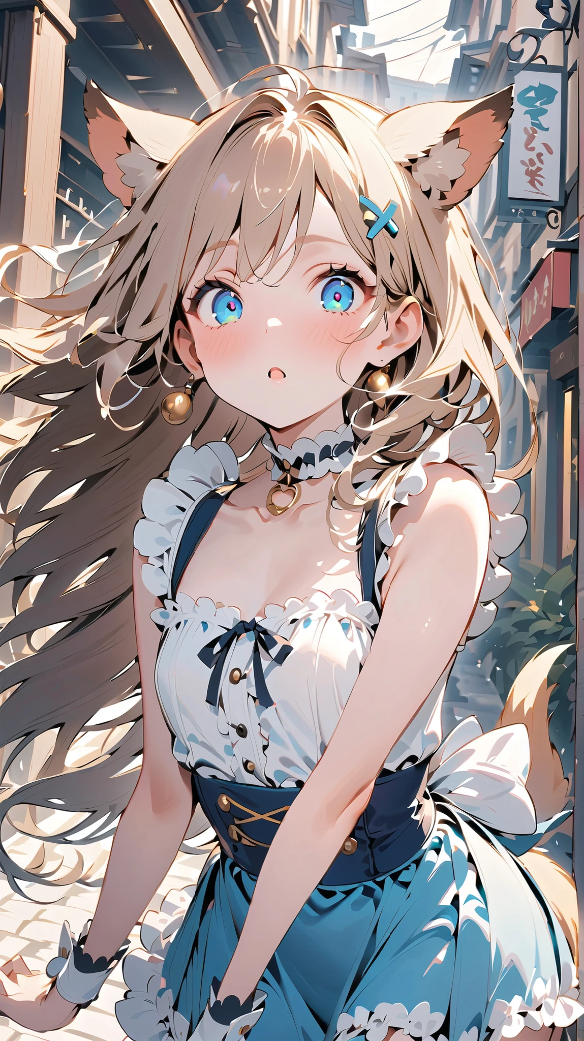 1girl、V sign、Simple Background、
