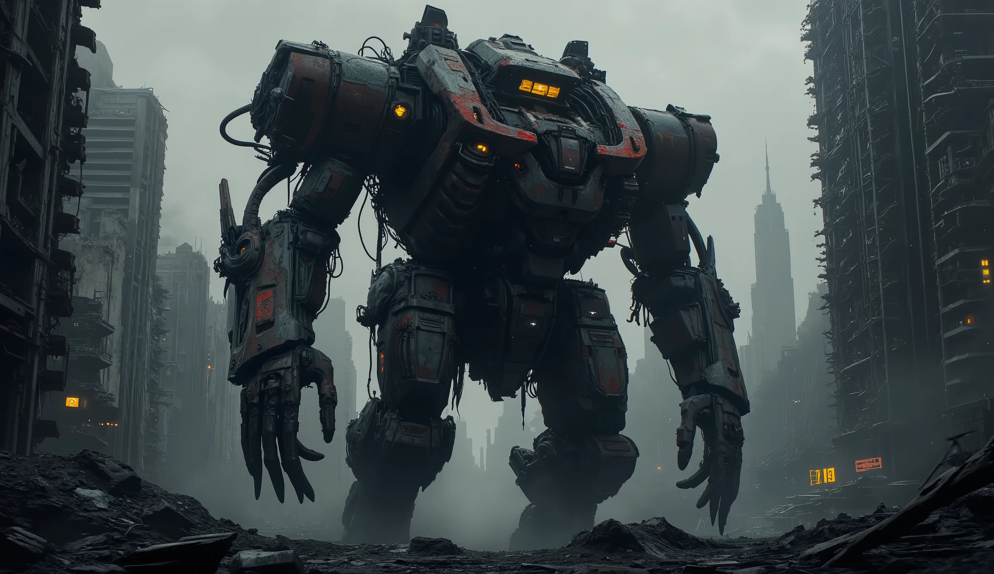 dystopian giant jaeger mecha robot apoclypse