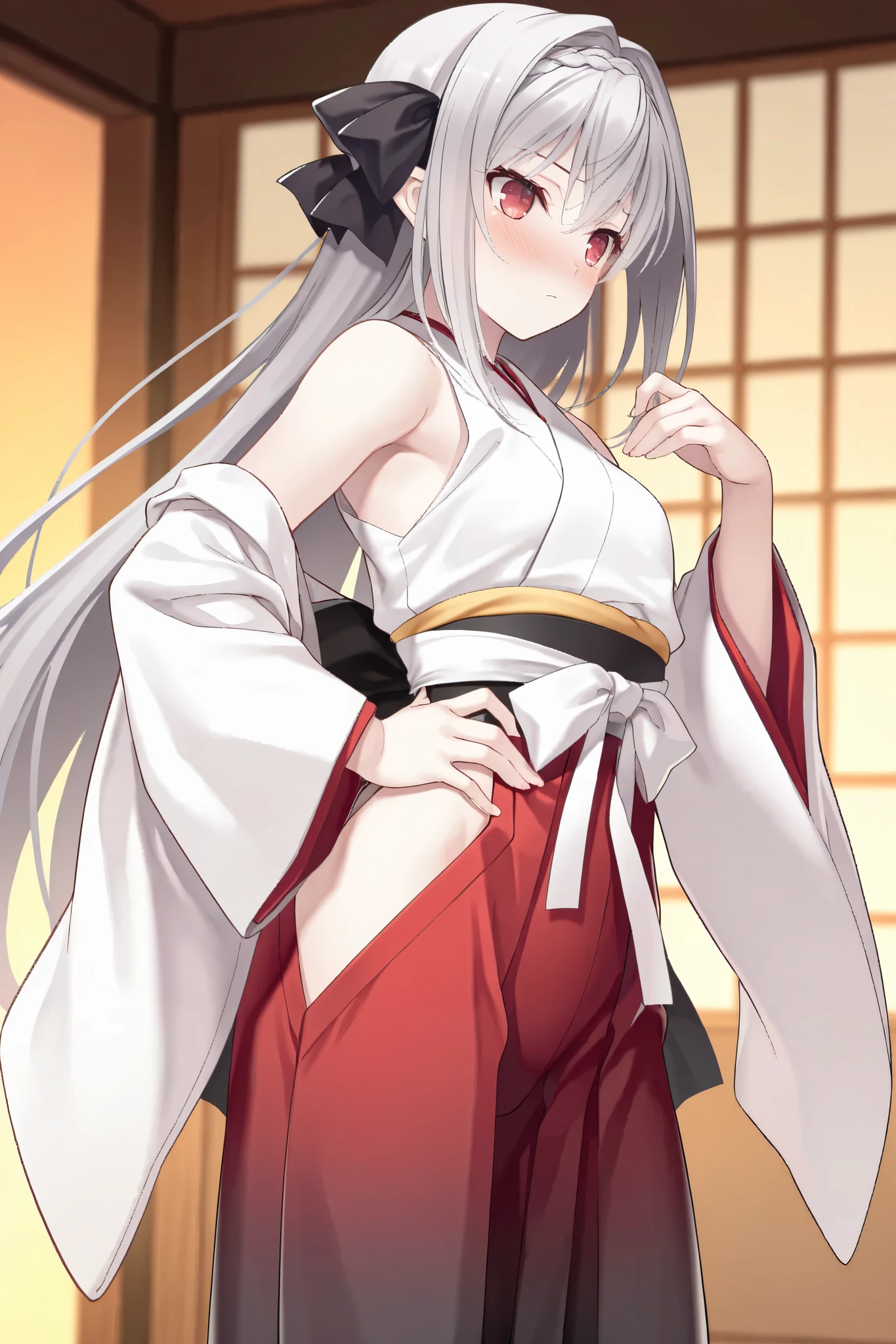 (best quality, masterpiece), 1 girl, centaur, It takes, White skin, Japanese , exposing the abdomen,belly button t-shirt, 아름다운 소녀 perfect white tiger photo, perfect white tiger photo