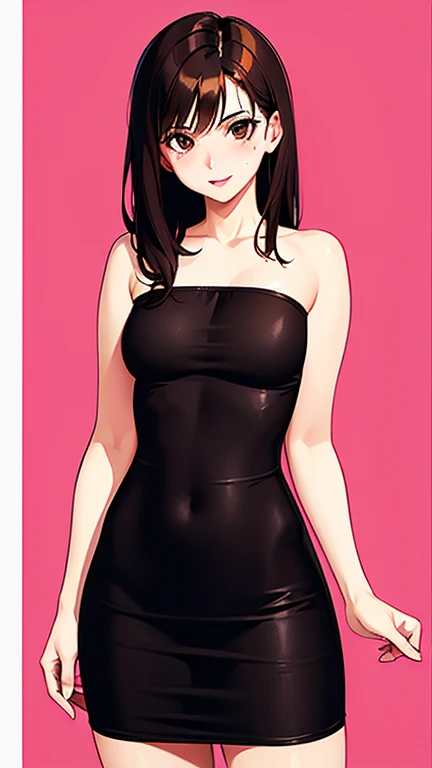 ((masterpiece, best quality, ultra-detailed, ultra-HD, photorealistic, cinematic)), ((alluring Korean female, thicc)), (surrealism), (medium shot, from front:1.4), perfect body, sexy body, perfect face, perfect hands, detailed hands, delicate face, (bursting breasts), long round legs, (wide hips), (long colorful hair, straight hair:1.3), (wearing a high neck sweater:1.5), (wearing tight panty), (sensual pose), (gradient background:1.3), brown eyes, detailed pupils, deep red lips, blushing, slightly parted lips