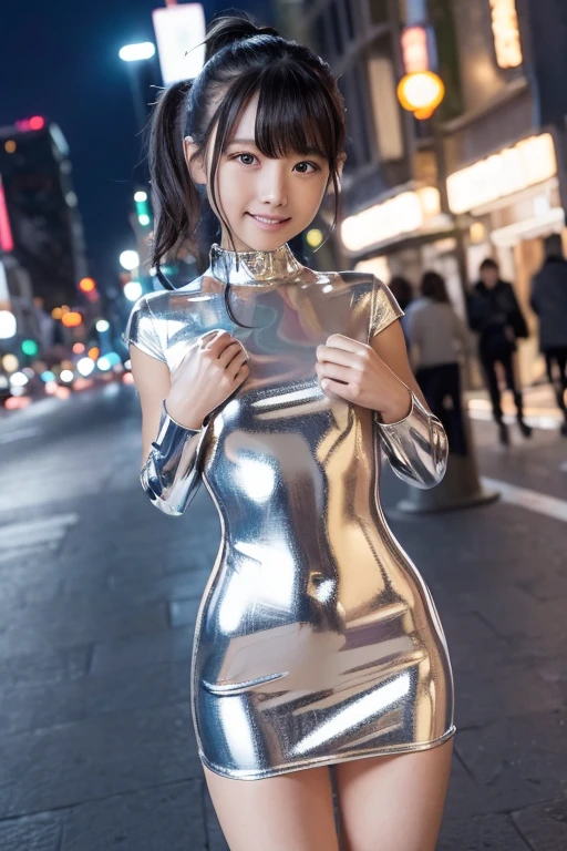 (Tabletop:1.0), (highest quality:1.4), (High resolution:1.2), (Realistic:1.4), (8k, RAW Photos:1.2), (Soft Focus:1.4),(close up),break,a girl walking and wearing eroded slime gray aodai and latex pantyhose,Smiling while taking a photo.............................................................,(a girl  wearing highneck translucent gray aodai and latex long pants:1.2) ,(sticking out their tongue:1.2),BREAK,Smooth and tight boots, shiny skin,latex, Translucent body,(shiny latex long gloves:1.2),break,BREAK,bob hair,(bob hair:1.1),(smile:1.2),glossy Shiny reflective, Makeup,Japanese Goddess, Glowing Skin,Gorgeous Japanese Model,Shiny,Shiny,(eroded liquid over knee  boots:1.2),break,Detailed Background,(standing at the tokyo street:1.1)
