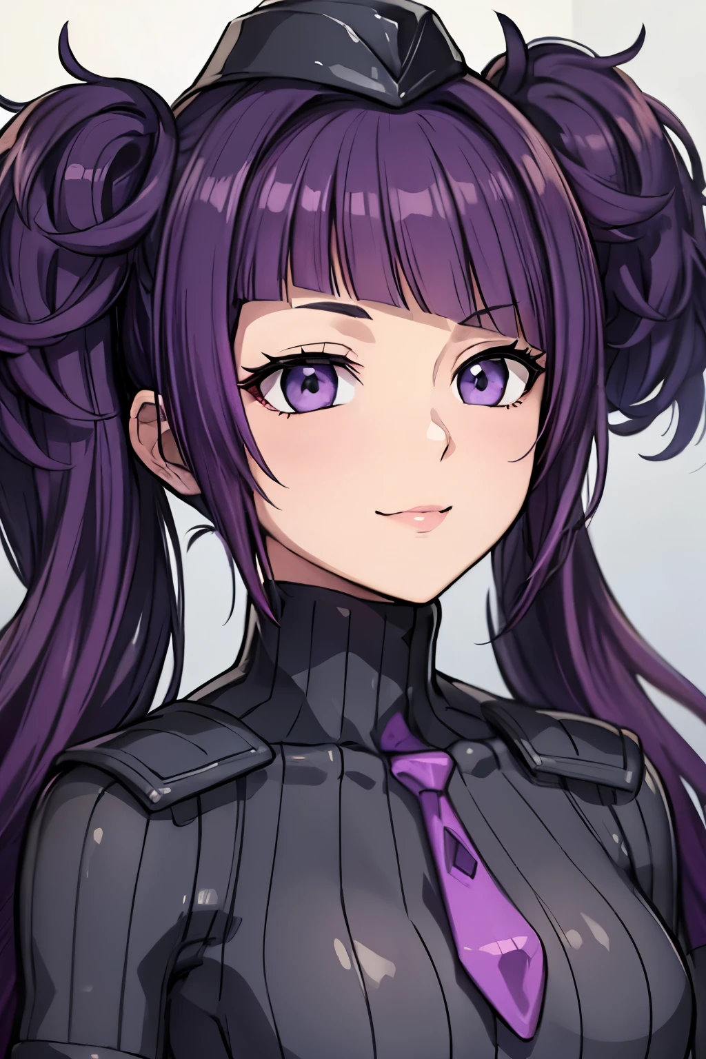 masterpiece, highest quality, (highest quality), (best illustrations), 8k,face close up,on the bed,In the bedroom,perfect fingers, DOLLSUIT,black DOLLSUIT, {{{masterpiece}}}, {{{best quality}}}, {{Super detailed}}, {{very delicate and beautiful}},smile,{{{best quality}}}, {{Super detailed}}, masterpiece, highest quality, (highest quality), (best illustrations), 8k,{{{masterpiece}}}, {{{best quality}}}, {{Super detailed}}, {{{best quality}}}, {{Super detailed}}, Mamimi Tanaka, asymmetrical bangs, blunt bangs, diagonal bangs, (purple eyes:1.1), purple hair, twintails,