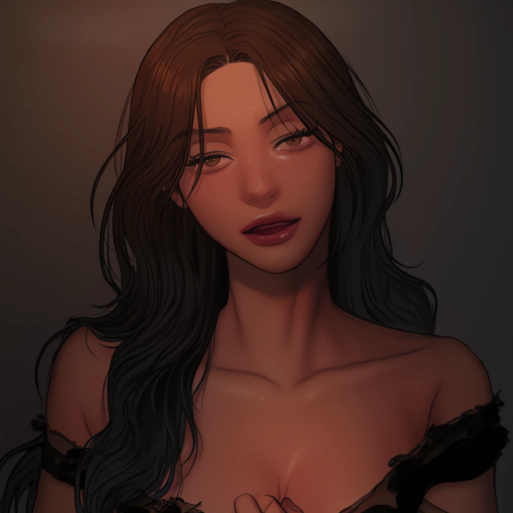 there is a woman in a black dress standing in a bedroom, posing in a bedroom, Second Life-Avatar, imvu, Bedroom Eyes, wears black collar, posing in bed, dominant pose, Full body shot at close range, in a bedroom, In my bedroom, seductive, fascinating woman, sensual, gloomy style, Full body closeup, finstere Pose