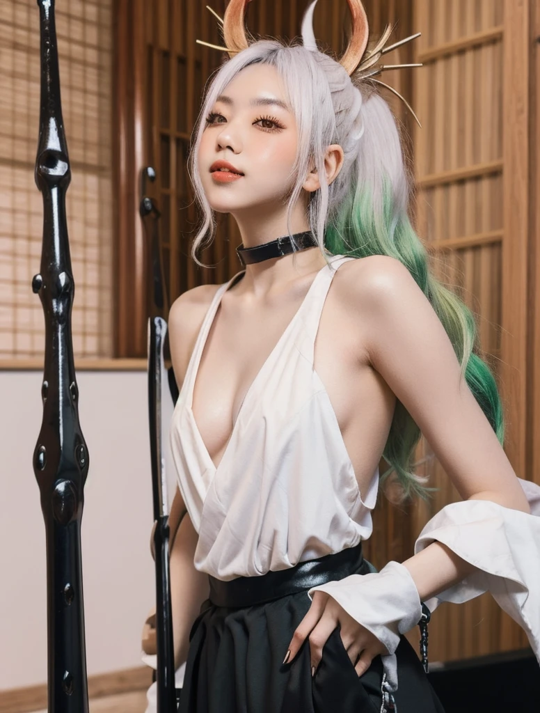 pointy ears, dress, skirt, green eyes, ((Full breasts)), ((The skirt is short)), ((Sexy legs)), ((whole body)), ((I-type Valley)), ((Visible cleavage)), Practical, Fashion Girl, Red lips, Mature women, Exquisite makeup, big eyes, beautiful, (best quality, masterpiece:1.2), Very detailed, (Practical:1.37), ((Random Scenes, Random shooting angle)), ((Sexy long legs)), Young and energetic, Charming model, (Exquisite eyes, Delicate lips), Show a bright smile, Create stunning girl images, warm color, Extremely saturated colors, Official Art, Extremely detailed CG, Unity 8K wallpaper, (High Dynamic Range :1.4), (Movie atmosphere),(Soft colors), (Natural skin texture, ultra-Practical, Soft Light, sharp),(Very detailed), night, moonlight