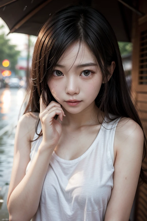 a 17 years old japanese instagram model "rahma mizuhara", (4k, RAW photo, best quality, masterpiece:1.2), (realistic, photo-realistic:1.37), 1girl, cute, tokyo setting, kodak portra 400, cinematic, bokeh, physically-based rendering