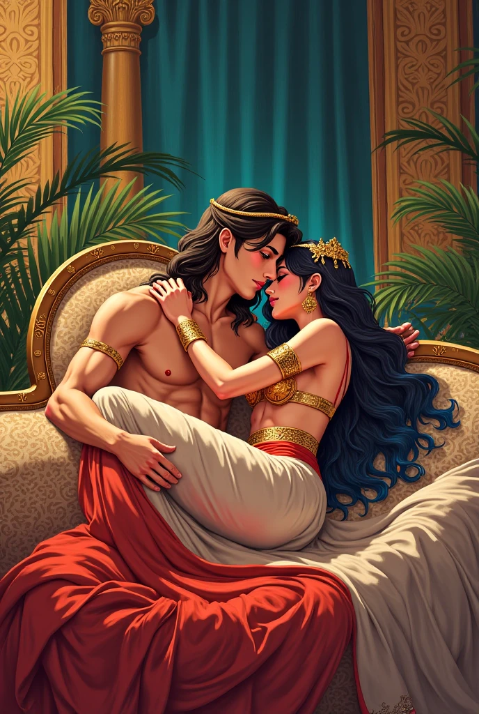 Attractive indian woman with saree and sexy figure and large and large vegina he show body in bed room and kiss 17 years old small boy