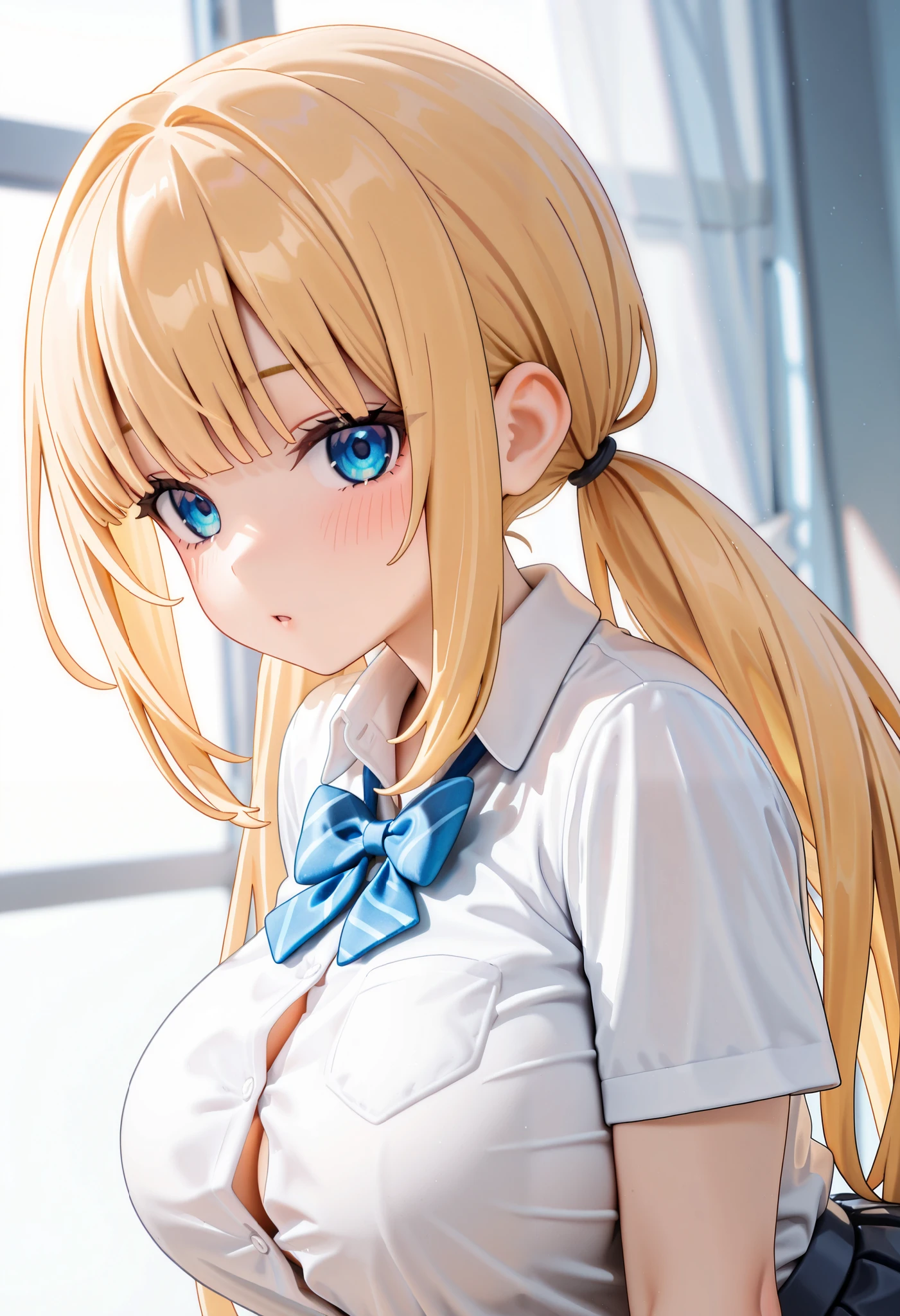 (masterpiece, highest quality:1.2), High resolution, Intricate details, Super detailed, (Highly detailed CG, unity 8k wallpaper), Clear image, (Cat ears:1.5), (School uniform:1.3), (sitting in the toilet:1.3), Blushed face, Medium breast, (Sunshine:1.2),
Blushed face, (From below),