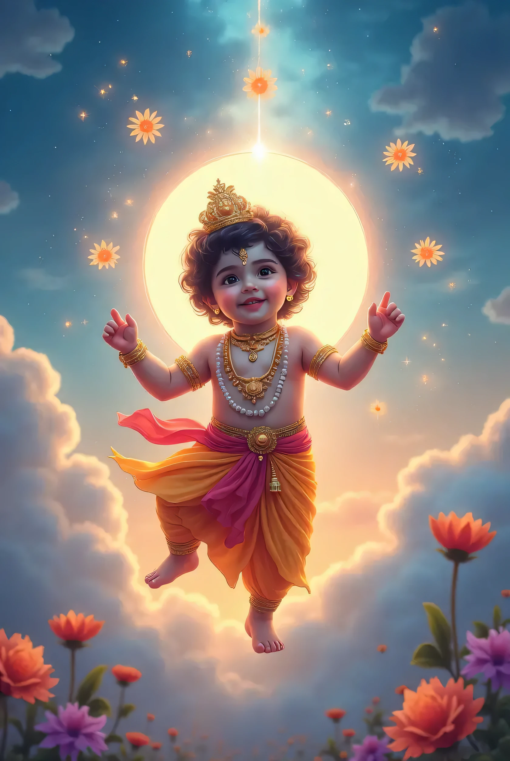 Write images video ai janmastami shri krishna 
