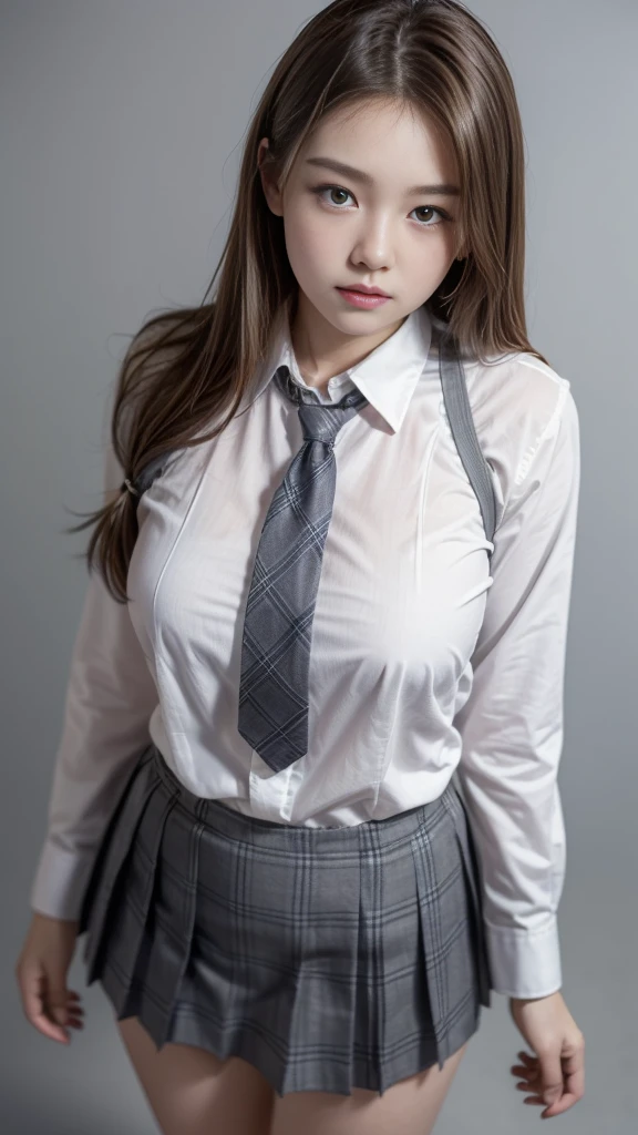 (In 8K、RAW Photos、Highest quality、Realistic、Realistic、Professional Lighting、masterpiece、Very delicate and beautiful、Very detailed、finely、Very detailedな、High resolution、Full Shot)、software、Classroom scenario、1 girl、Beautiful woman(Woman 1)、Tie your hands behind your back、bondage、She is wearing a white shirt and a tight mini skirt.、Beautiful Face:1.5、Slim figure、Big Breasts、Wide Hips、Rope Bondage、She is standing、Looking at the audience、