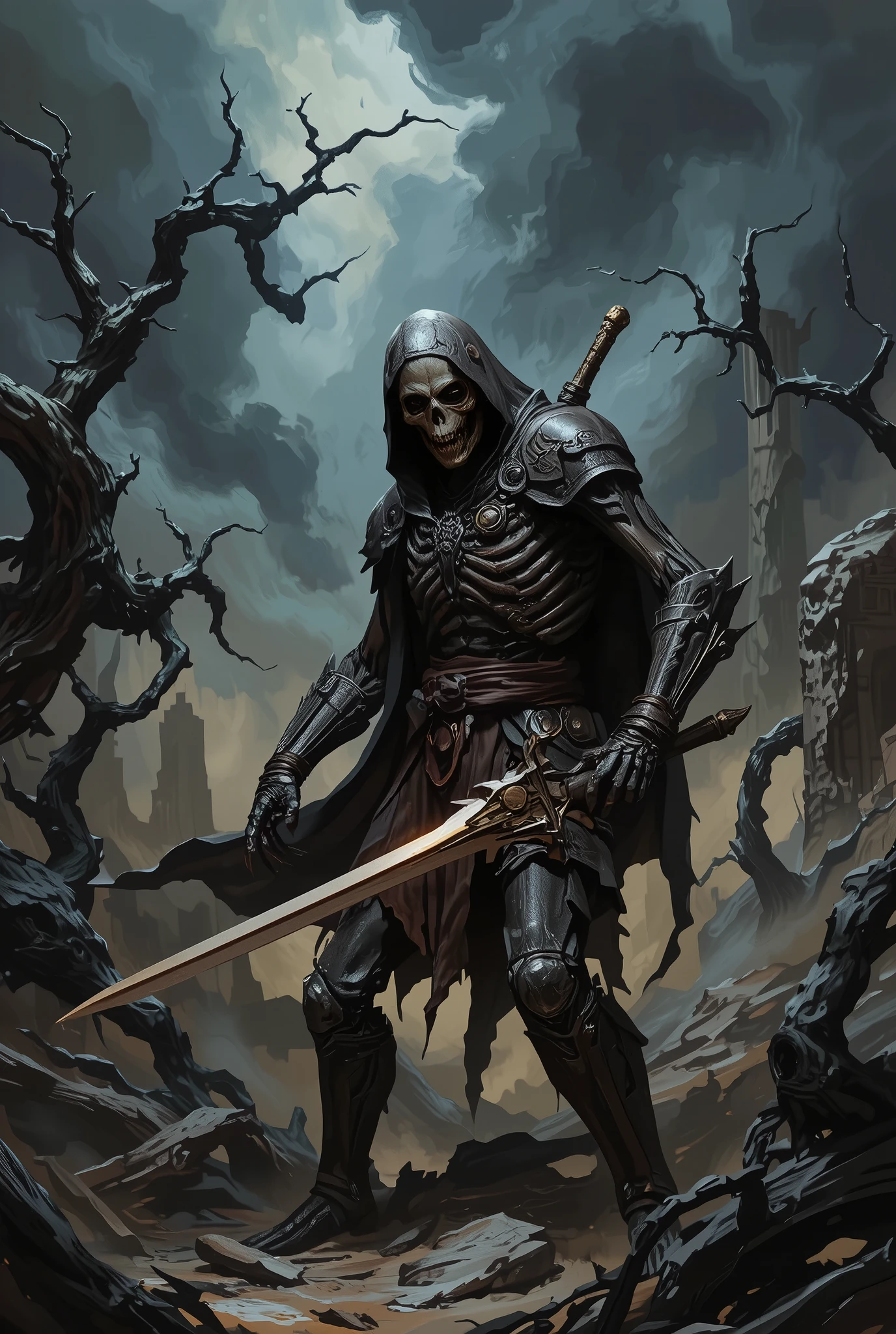  Dark Fantasy Art、Skeleton Fighter