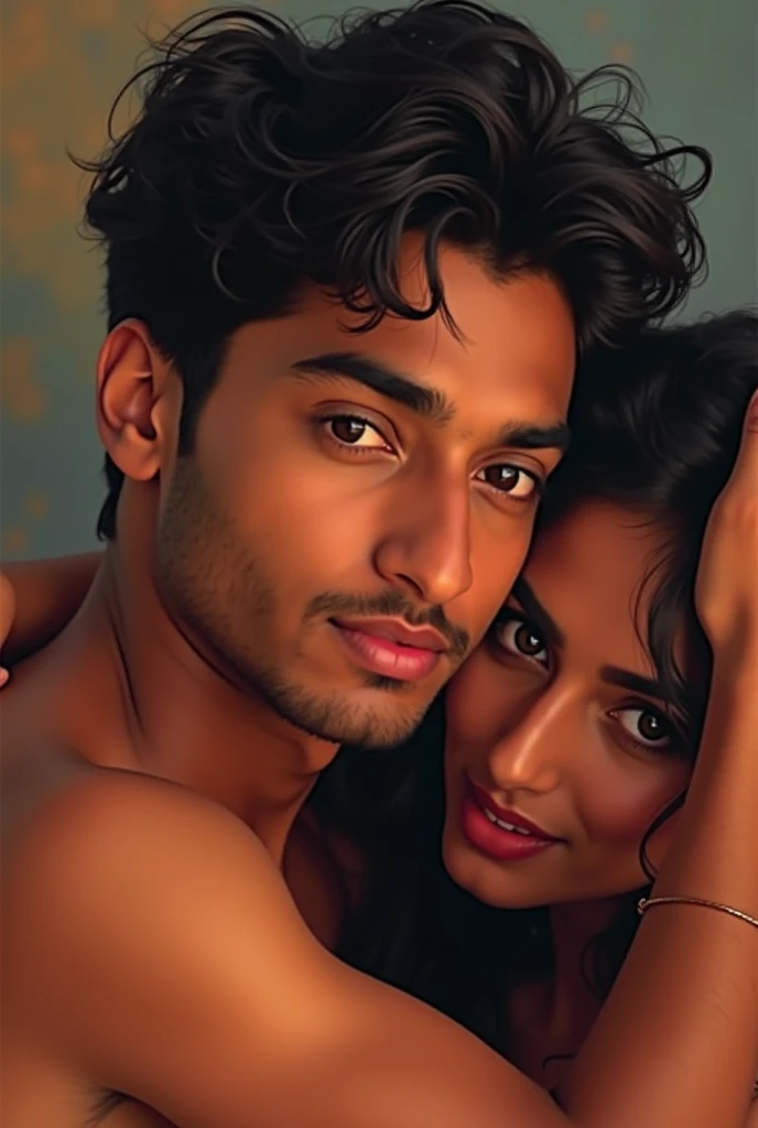 Masterpiece, highest quality, hyper-realistic portrait of an Indian girl with Indian beauty. With African black man. Man is naked (8k, best quality), Indian girl {{cum(sperm) on face}}, girl cum_in_mouth. Red lipstick. Sindur in head Face is full of cum. Cuming out from mouth.naked man is hugging Indian girl. Girl and boy hugging pose in front of camera. Both are visible in picture.