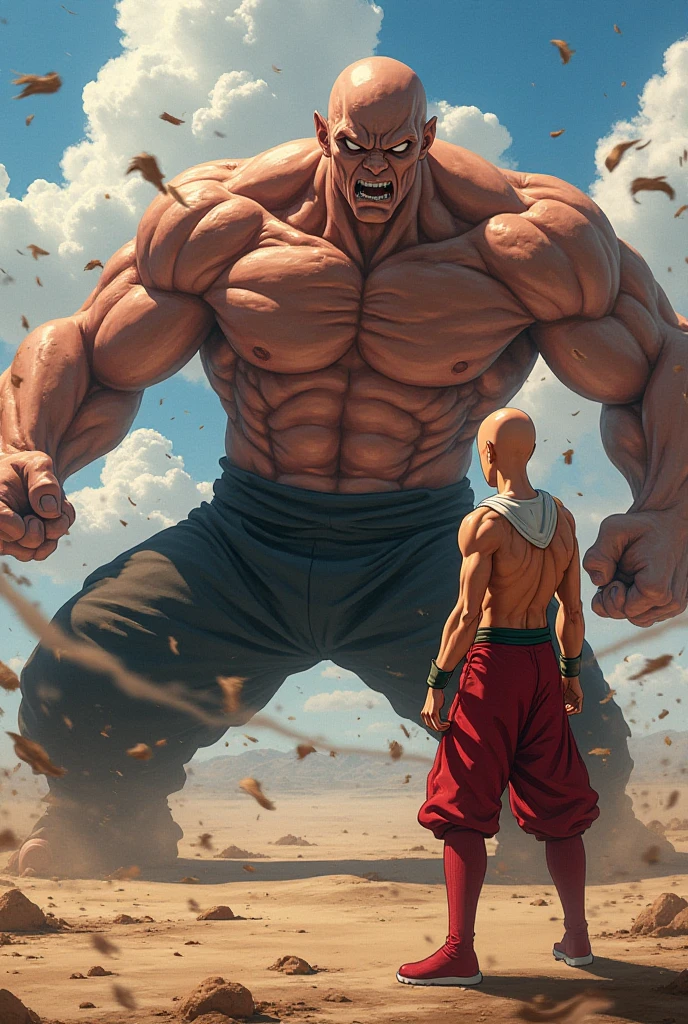 Saitama fighting with garou