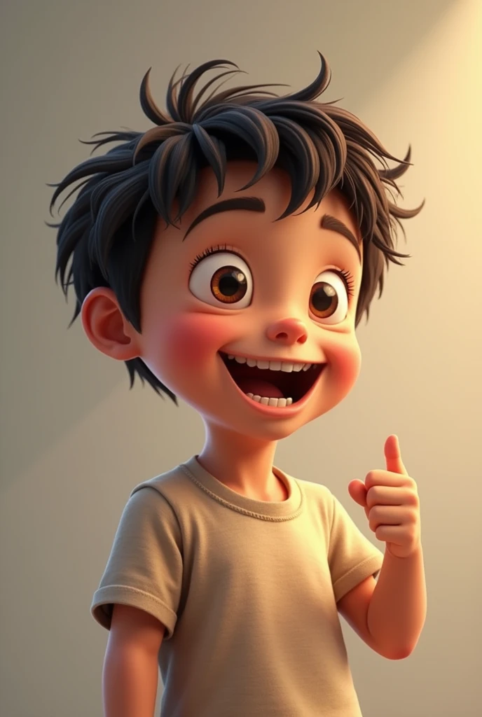 Create a child "juanito" smiling