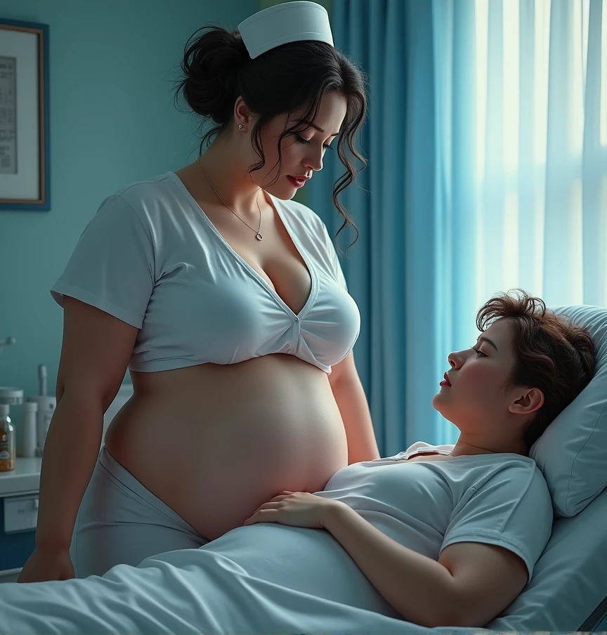 Vintage pregnant woman