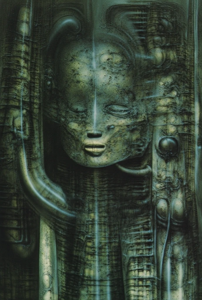 professional 3d model <lora:dare_dusk:1>a woman with horns and horns on her head, biologic hr giger style, stunning 3d render of a fairy, alien queen, by ESAO, female cyborg in data center, black glossy xenomorph, symmetrical!! sci-fi, neal asher sci - fi, science fiction magazine Description:
In the haunting corridors of Giger's Infinite Gallery, a solitary figure stands as the central focus. An art enthusiast, enveloped by the nightmarish and biomechanical wonders, gazes into the never-ending expanse of macabre masterpieces that seem to stretch into eternity. The surroundings are alive with framed pieces seamlessly blending into the walls, creating a living gallery of surreal horrors. The dramatic gallery lighting casts unsettling shadows, enhancing the eerie ambiance. The infinite perspective draws the viewer deeper into the twisted world of Giger's imagination. Captured in a photorealistic fine art portrait style, the full-body shot showcases the subject in digital fashion photography. The Gigeresque theme permeates every detail, from the symmetrical composition to the intricate arts and crafts that adorn the scene. The subject's face, marked by subtle facial blemishes, adds an element of humanity amidst the otherworldly surroundings. Giger's Infinite Gallery is a visual journey through the surreal, where reality and nightmare coalesce in a symphony of darkness and artistry. . octane render, highly detailed, volumetric, dramatic lighting