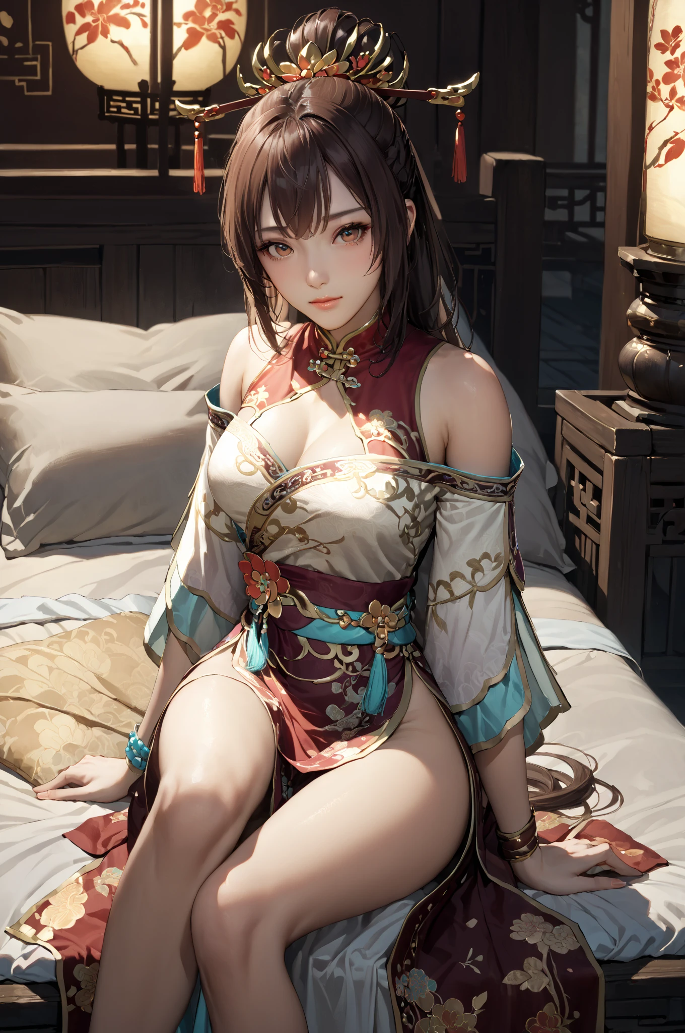 samurai girl, oriental, korean, black hair, straight hair, kpop idol, detailed, raw, 1 girl, beautiful, 8k, artwork, ultra realistic, wallpaper, miniskirt, samurai armor, sitting, open legs, panties, panties appearing, white panties, upskirt, cameltoe, thong, nsfw, pantyshot,