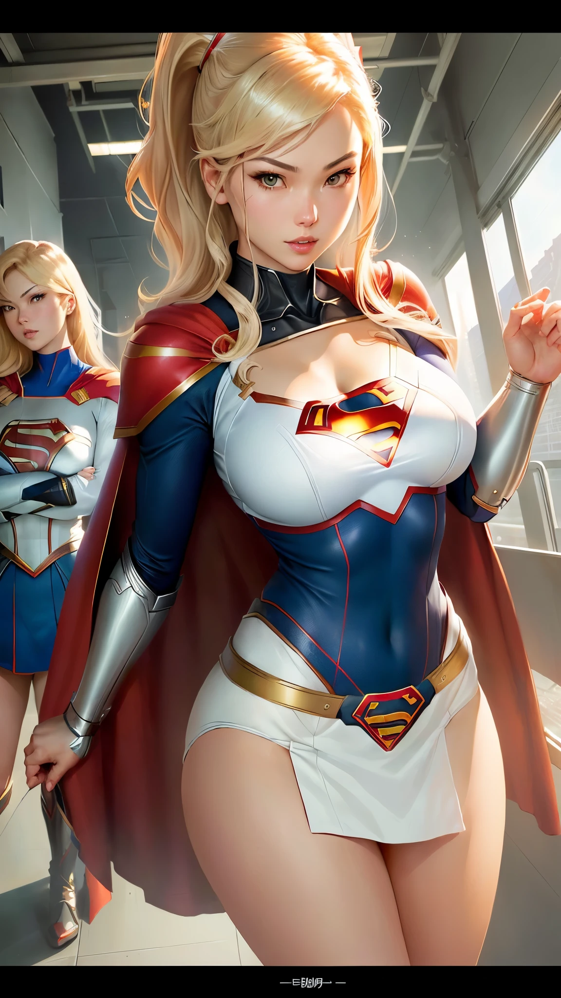 （8K ，Ultra-detailed，Best masterpiece，Nature，perfect work of art，perfect female body），two women，Sister and sister， sisters，rainbow hair，perfect face，（huge tits），neighbor wife，woman hairstyle，elegant wife，delicate and revealing ，17 years old，white skin，Europe，messy hair，perfect body，tone，Rich heterophony，，sexy，very big ，Narrow waist，big ass very detailed，Supergirl cosplay，tights，The background of the details，necklace，perfect eyes，，T-shaped small，huge  big