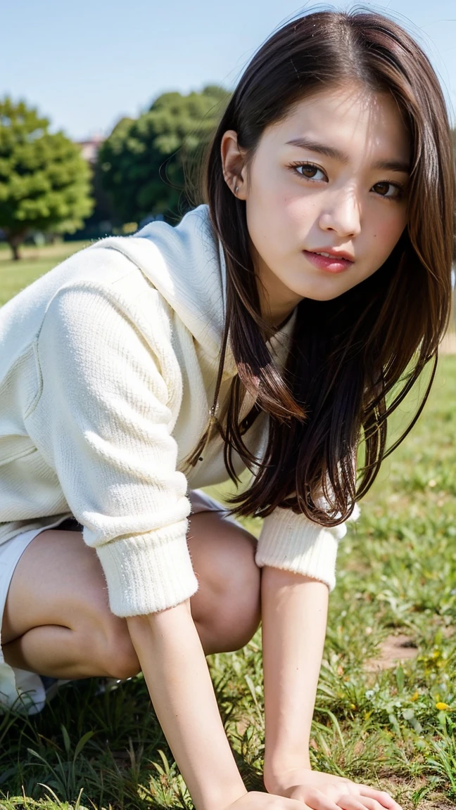 (High school girl bowing on Tokyo street:1.2、blue sky、Breast flash)、((school uniform、blazer、Pleated skirt、Navy blue socks、loafers)、the wind is strong、(Realistic、Like a photograph、Live Action、8K, Realistic, RAW Photos, Best image quality: 1.4), Single-lens reflex camera、RAW Photos, Highest quality, Realistic, Highly detailed CG Unity 8K wallpaper, Written boundary depth, Cinematic Light, Lens flare, Ray Tracing, Realistic background、((ultra high density skin))、 Teenage girl on her way to school,Cute Japanese、(ＹThe buttons on her shirt are undone, exposing a small portion of her bra.:1.4、Big Breasts、The top part of the bra is visible.)、(whole body:1.5)、Super detailed face，avert your eyes:1.1、(Silver inner color hair、Straight Long Hair:1.2、My hair flutters in the wind:1.4)、I like that style、stylish、Very detailed、Pay attention to the details、Perfect outfit、(Sunburned skin)、View from above、Accurate hands、Accurate legs、Detailed hands and fingers、Anatomically correct body、Thin legs、Thin thighs、Large Breasts、Detailed bra