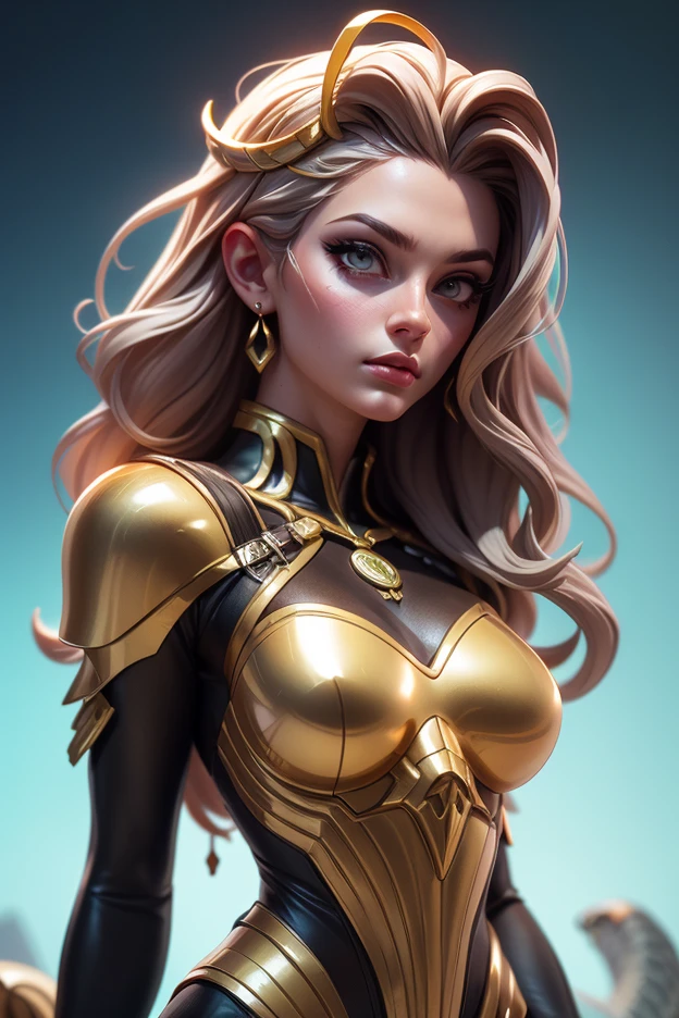 "Complete art masterpiece, high quality, ultra detailed in 4k, 8k, high resolution, hyper-realistic photo, hyper-detailed, realistic skin texture, amazing shadows, extremely detailed texture, perfect lighting, high-level image quality." A female heroine, (Fair skin, blond hair, outlined eyes, outlined face, bracelet, Full body), wearing a one-piece superhero costume, realising a Magic light from hands