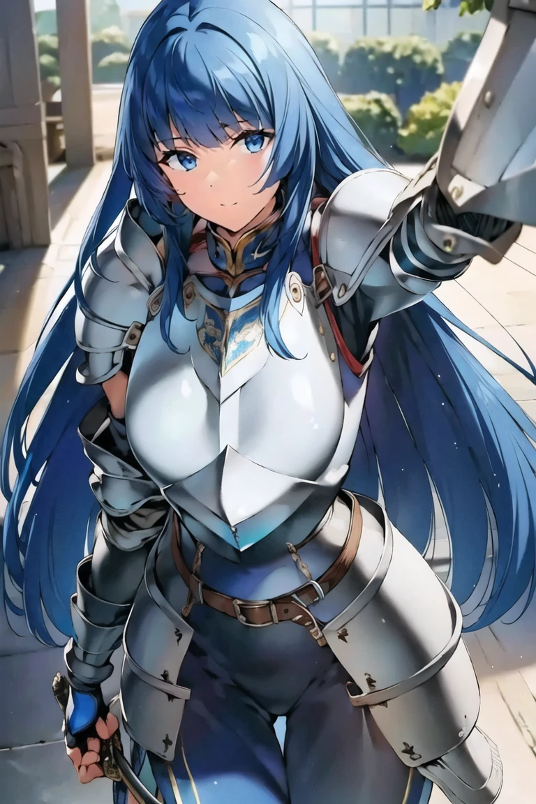 masterpiece, best quality, 1girl, solo, standing, (blue hair), red eyes, angry, disgust, glowing eyes, open mouth, long hair. side braid, bob cut, (small breasts), fox ears, fox tail, fox girl, (wide hips), (thick thighs),
BREAK
knight armor, knightess, knight, armor pants, knight chesplate, amored skirt,  shining sword, armored boots, plate armor, , fully clothed
BREAK
outdoors, (sunset:1.2), beautiful light, mountains,  snowy mountains
 <lora:Misaka120003-Style:1>
