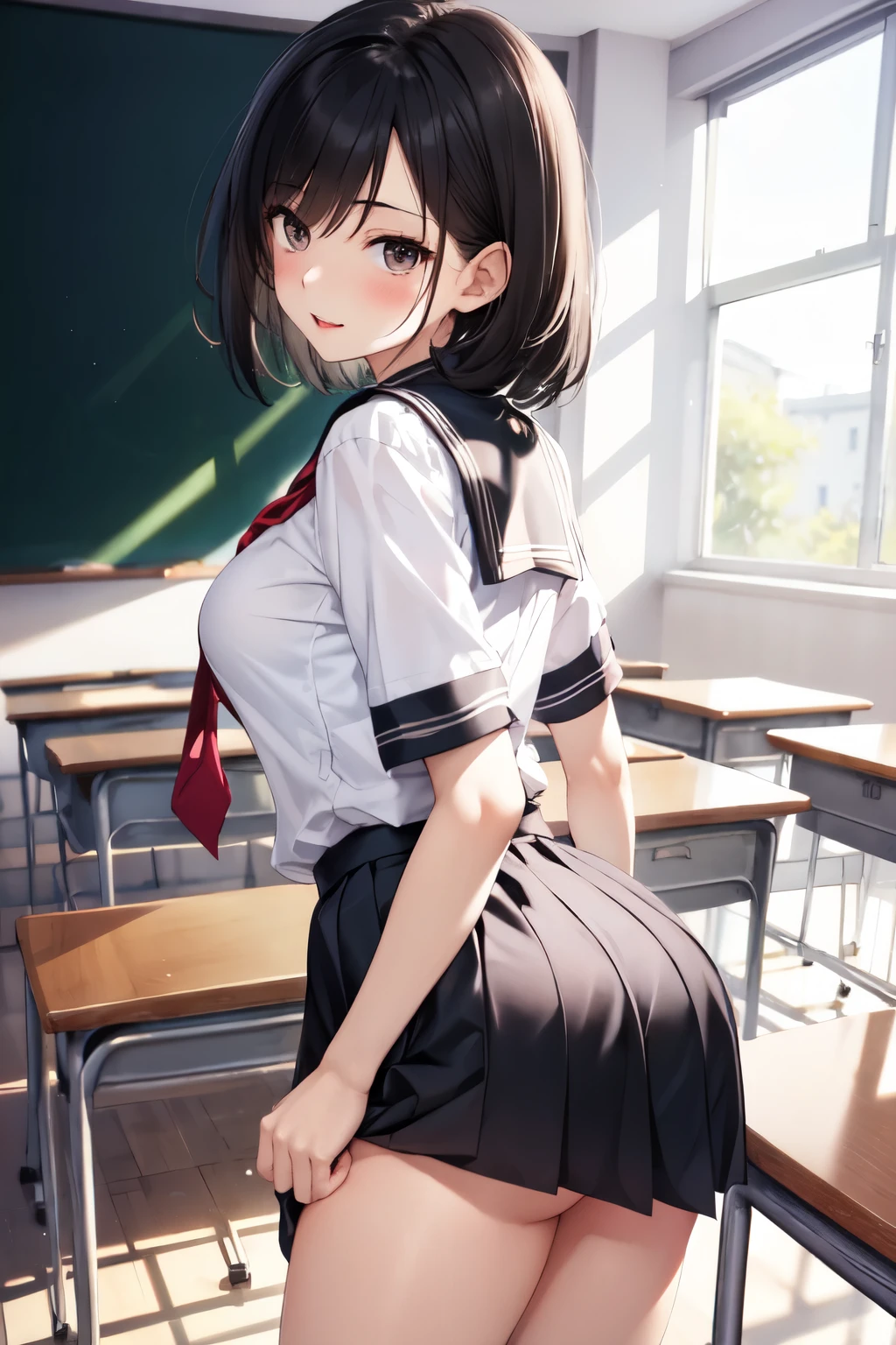 ((Highest quality)), ((masterpiece)), (Familiar), Perfect Face,Japanese,,girl,cute,(Primary school students:110%),Private elementary school,uniform,Short sleeve blouse,Checked mini skirt,school bag,In the classroom,(Top-down angle or (upskirt:40%)),(skirt lift:50%) & (Checkered skirt or (Shaved pussy:95%)),(世界で一番cutegirl:1.1),(Sometimes nipples pumping:60%),(school bag:100%),(Drinking Semen:90%),(Masturbation with a thick erect penis:150%)