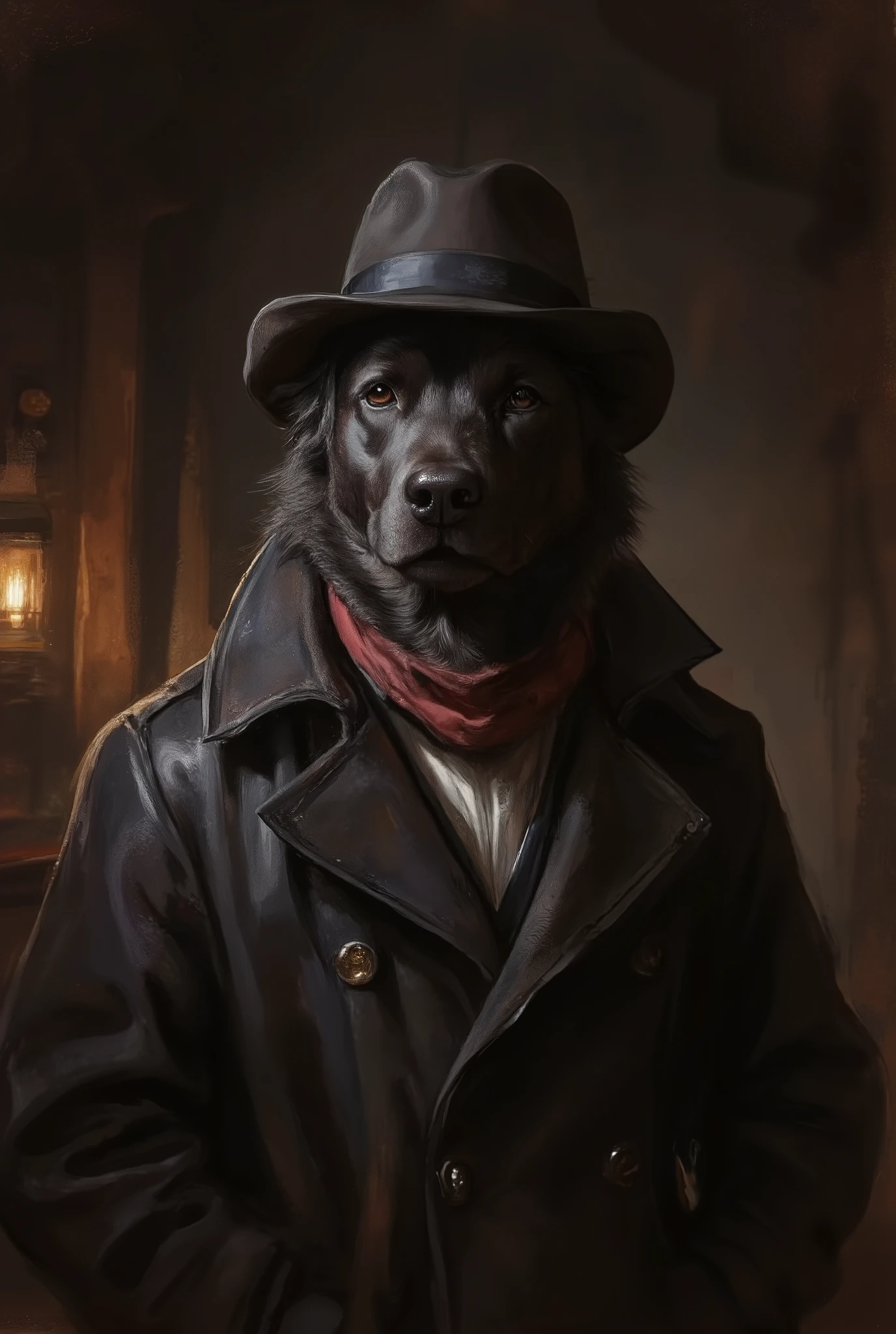 Anthropomorphic dog dressed as Sherlock Holmes, portrait, ultra detailed, absolutely resolution, masterpiece