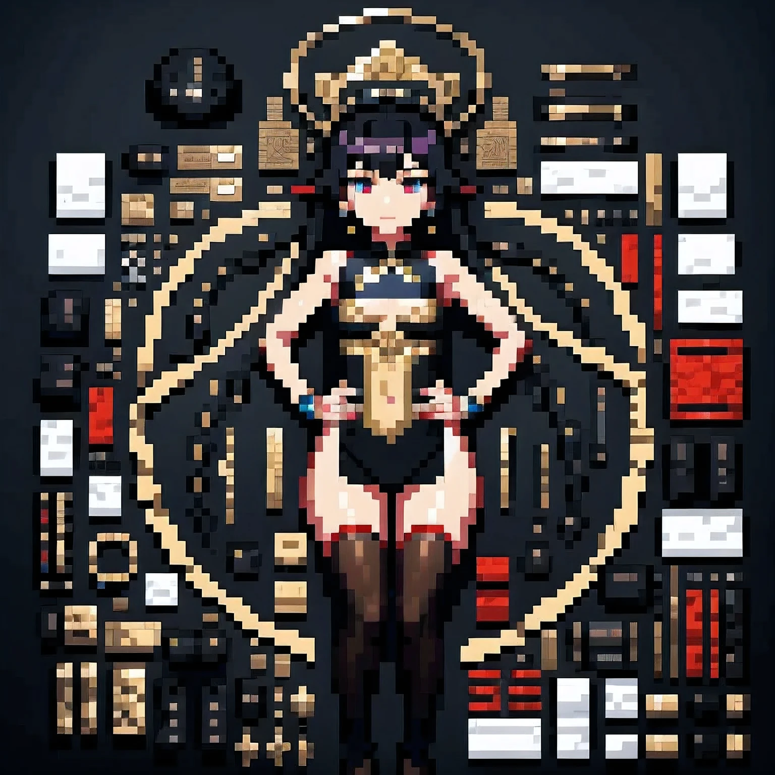 Ultra-thin short tulle,Egyptian style, newscaster, Urban Cave, Laugh shyly,Extremely spread legs,short black hair,Front view,(Straddling,Chest collision,Focus on the crotch:1.4 ,Thick and heavy ,plump thighs,Crotch cutout,shape,Static posture,exposed),