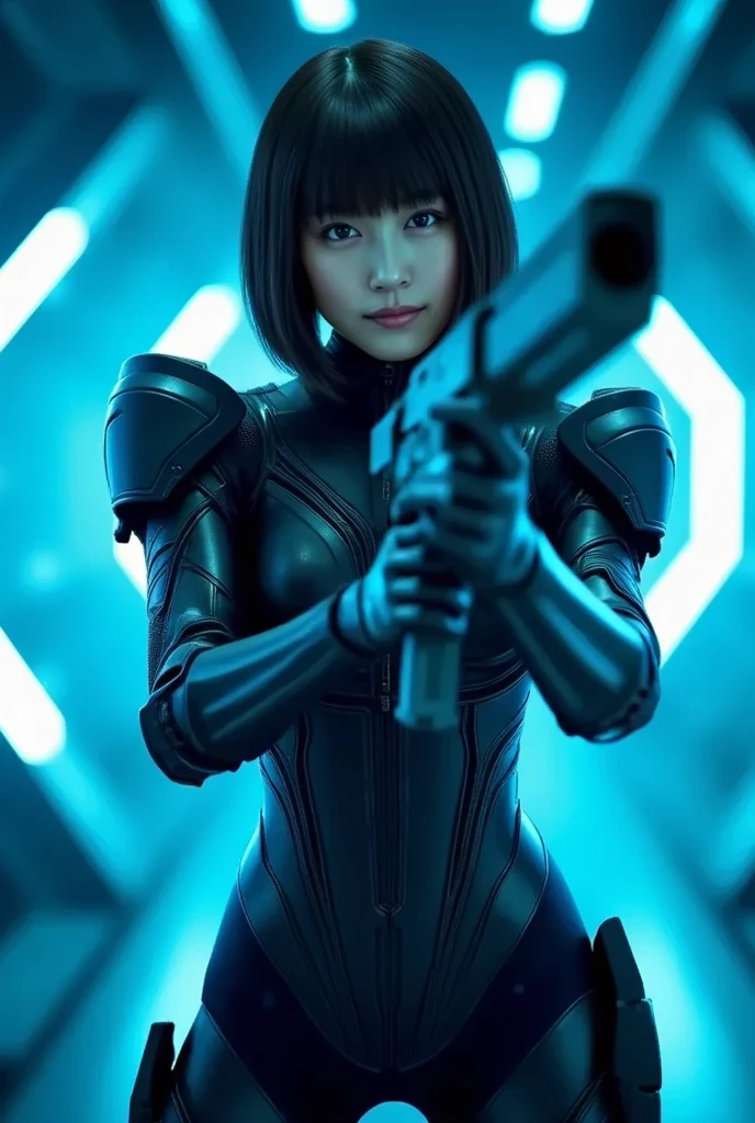 (1 Mechanical Girl)、top-quality、masterpiece、超A high resolution、(Photorealsitic:1.4)、Raw photo、女の子1人、Fight mutants、glowy skin、(((1 Mechanical Girl)))、With a beautiful knife、(Green Metal Bodysuit)、(Kobold、ogre、Fierce battle with orcs),(Fight fiercely against aliens)、Fight fiercely、(beautiful forest background)、(Fighting Demonic Beasts)、(Small LED)、((super realistic details))、portlate、(Strong giant demon beast background),globalillumination、Shadow、octan render、8K、ultrasharp、Colossal tits、Raw skin is exposed in cleavage、metals、Details of complex ornaments、Japan details、highly intricate detail、Realistic light、(Mystical expression),CGSoation Trends、Blue eyes、radiant eyes、Facing the camera、neon details、(Mechanical limbs)、(blood vessels connected to tubes)、Mechanical vertebrae attached to the back、mechanical cervical attaching to neck、(Wires and cables connecting to the head)、Gundam、Small LED、,Mechanical thighs、Toostock、(Hands are also made of machines)、(Attack of the Monster Beasts)、(Wounded in a deadly battle)、