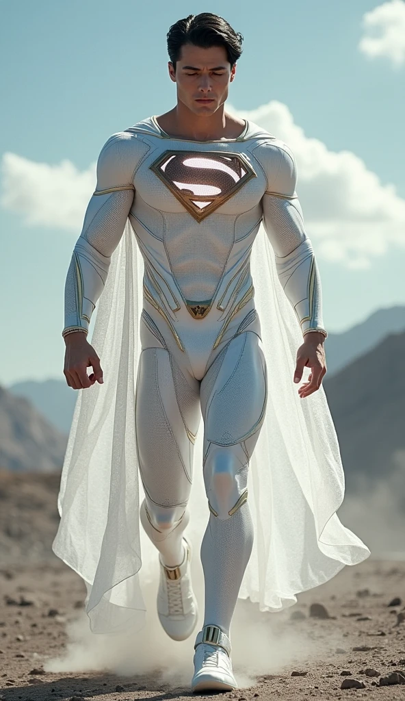 A henry cavill white superman suit