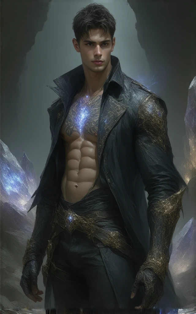 Photorealistic, ((best quality)), ((masterpiece)), (detailed),masculine portrait of youngt futuristic prince, 18-year-old male models, handsome, tall, cute looking, evil look, powerful, young male, handsome model, clean shave, blue eyes, white skin, european, pale skin, white pale skin, (short curly messy brown hair:1.2), messy curly hair, super strong, muscular, fit, massive muscles, six pack, shirtless, barechested, muscle, ripped, strong body, fit body, (dark evil masculine crown:1.4), naked, fully nude, clothless, pantless, 1 perfect penis, 1 amazing penis, 1 nice penis, 1 beautiful penis, 1 amazing penis, 1 good penis, 1 male penis, perfect scrotum, amazing scrotum, nice scrotum, great scrotum, male scrotum, male genitalia, male structure, out space, galaxies, stars and planets in the background, (Dark background:1.6) constellations, galaxies, 8k, high detailed, ultra-detailed, Stylish Pose, real skin texture, dark cinematic lighting, outerspace, constellation, galaxies, stars in the background
