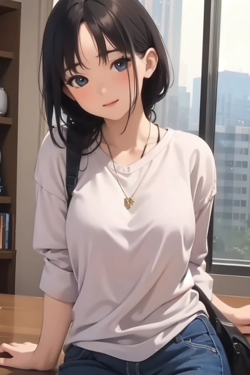 photorealism、highest quality、ultra high resolution、photograph、絶妙にbeautifulphotograph、extraordinary beauty、BREAK、Glossy highlight on cheeks、perfect body、Biologically accurate limbs、キュートでbeautiful顔の細部、beautifulbangs、shining white skin、natural skin texture、bangs、 Between the eyebrows、beautifulツヤ髪、smooth hair、thin hair、bright eyes、beautiful、bright and transparent eyes、Big, attractive eyes、eyeliner、double eyelid, Focus on the whole body:1.5, 横からのphotograph:1.5, BREAK、A neat and clean female teacher、20th generation、1 person、((private teacher、Juku Instructor)), (neat jacket),
(cardigan, camisole, tulle skirt), valley:1.5, slouch, (big breasts:1.3), ((thighs)), Legs like a model, textbook, Note, Braid, ,reluctant machine, Gray wavy hair, 斜めbangs, long hair, Blue-gray eyes, smile, city, Natural light, ((机の横に立ってslouch:1.3)), pencil, ((Put your hands on the desk))