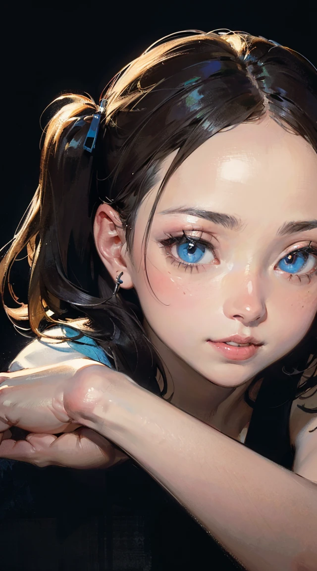 1girl, black hair, dark hair, fangs, ultra-detailed, high quality, highres, absurdres, best quality, best quality, long hair,