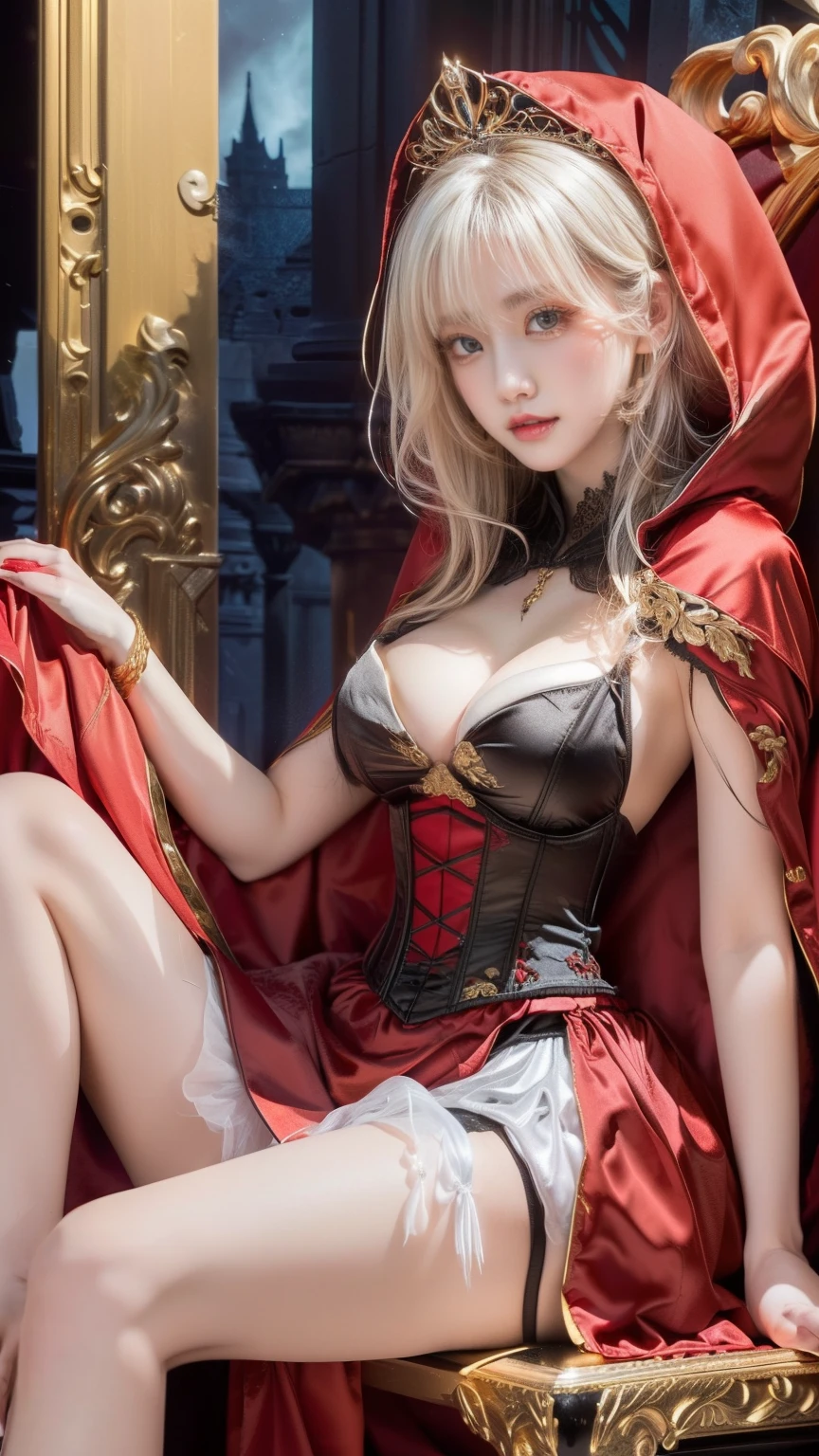 (Beautiful fece(Devil Woman:1)portraitures:1.5)Hellscape with castles and hordes of demons(((masterpiece)))、((top-quality))、sexy dress,realisitic、8K、ultra-detailliert、realisitic、landscapes、concept-art、exceptionally detailed RAW color photo、Side angle、(lensflare:0.7)、particle effect、Ray traching、cinematlic lighting、Shallow depth of field、photographed on a Sony Alpha 1、50mm wide angle lens、foco nítido、Cinematic Film Still、 dynamicposes、、(realisitic:1.3)、a blond,Bat's wings,cold smile,Sexy Succubus,Devil Lady,Glowing red eyes.