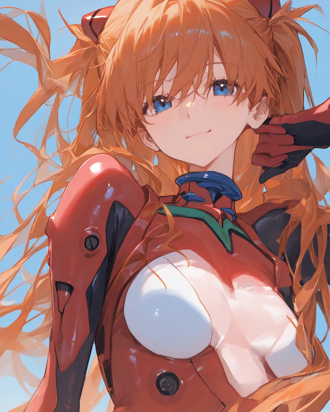 score_9, score_8_up, score_7_up, BREAK,
The character Asuka Langley Soryu from “Neon Genesis Evangelion” adds a pop culture element to the scene.
A young woman with long, straight black hair and red eyes, dressed as a dark knight, exudes an enigmatic aura. Her upper body is adorned with black armor and a red robe, showcasing her striking beauty and perfect figure.
She is captured in a realistic photo, laughing evilly, her expression one of power and control. The setting is indoors, amidst ruins, with fire casting dramatic light, highlighting her attire.