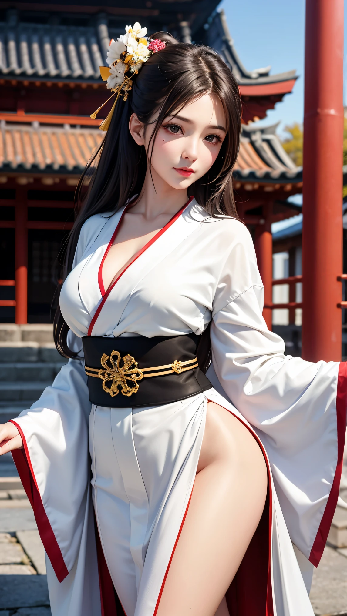 Ship Kongo, kongou, Ahoge, Brown Hair, Double good, Hair Bun, hair band, headgear, Long Hair, (Purple eyes:1.1),
Breaking boots, Removable sleeves, red and white kimono, Non-traditional Shrine Maiden, Ribbon trim, Sleeves edged with ribbon, Thigh-high boots, Wide sleeves,
壊す looking at viewer, smile, Blushing Living Room, Destroy the office room (masterpiece:1.2), highest quality, High resolution, unity 8k wallpaper, (shape:0.8), (Beautiful details:1.6), Highly detailed face, Perfect lighting, Extremely detailed CG, (Perfect hands, Perfect Anatomy),Squat,(spread legs, legs up)