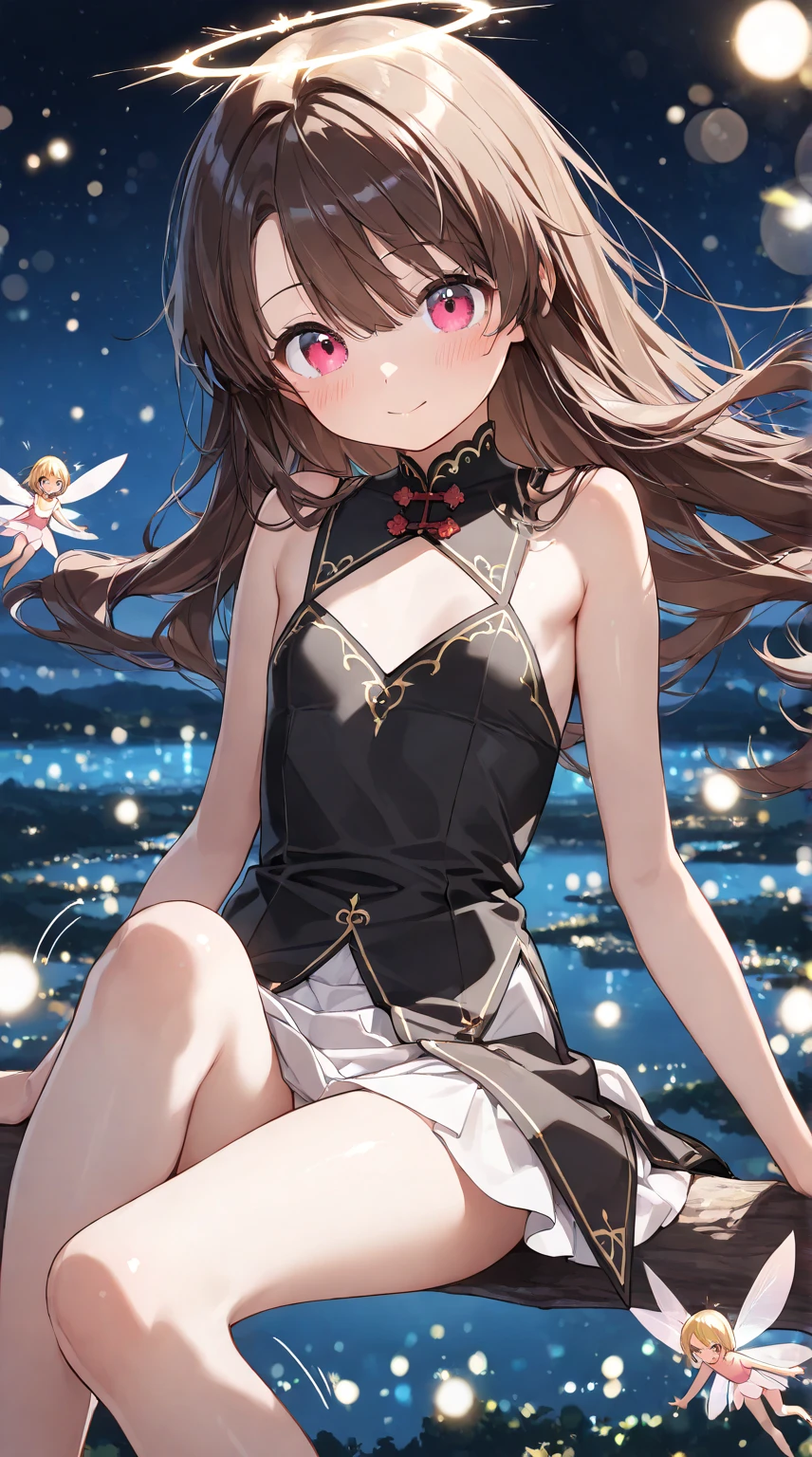 masterpiece, highest quality, High resolution，Follow the prompts、Anime Style、Brown Hair、Long Hair、black eye、one piece、Under the Northern Lights