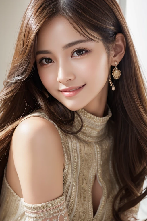 (masterpiece:1.5), hyper realistic, highly detailed, intricately detailed, uhd:1.3, RAW photo, 16k, 32k, perfect lighting, cinematic colour grading, BREAK, Extremely attractive nordic girl, 1, cute model, shy, cute, gentle smile, very detailed and perfect natural breasts, cute natural cleavage, very detailed and shinning glossy hairs, very detailed and perfect symmetrical face, detailed and shining glossy eyes, detailed and shinning natural hairs, detailed full glossy lips, wearing a very beautiful and exquisitely designed dress, vibrant and colourful, with matching fashion accessories, very subtle model make up, extremely beautiful, intricate fabric rendering, night time, perfect lighting, Light particles and spark, majestic, soft focus, extremely beautiful, extremely detailed surroundings, soft focus, very detailed photorealistic, very natural