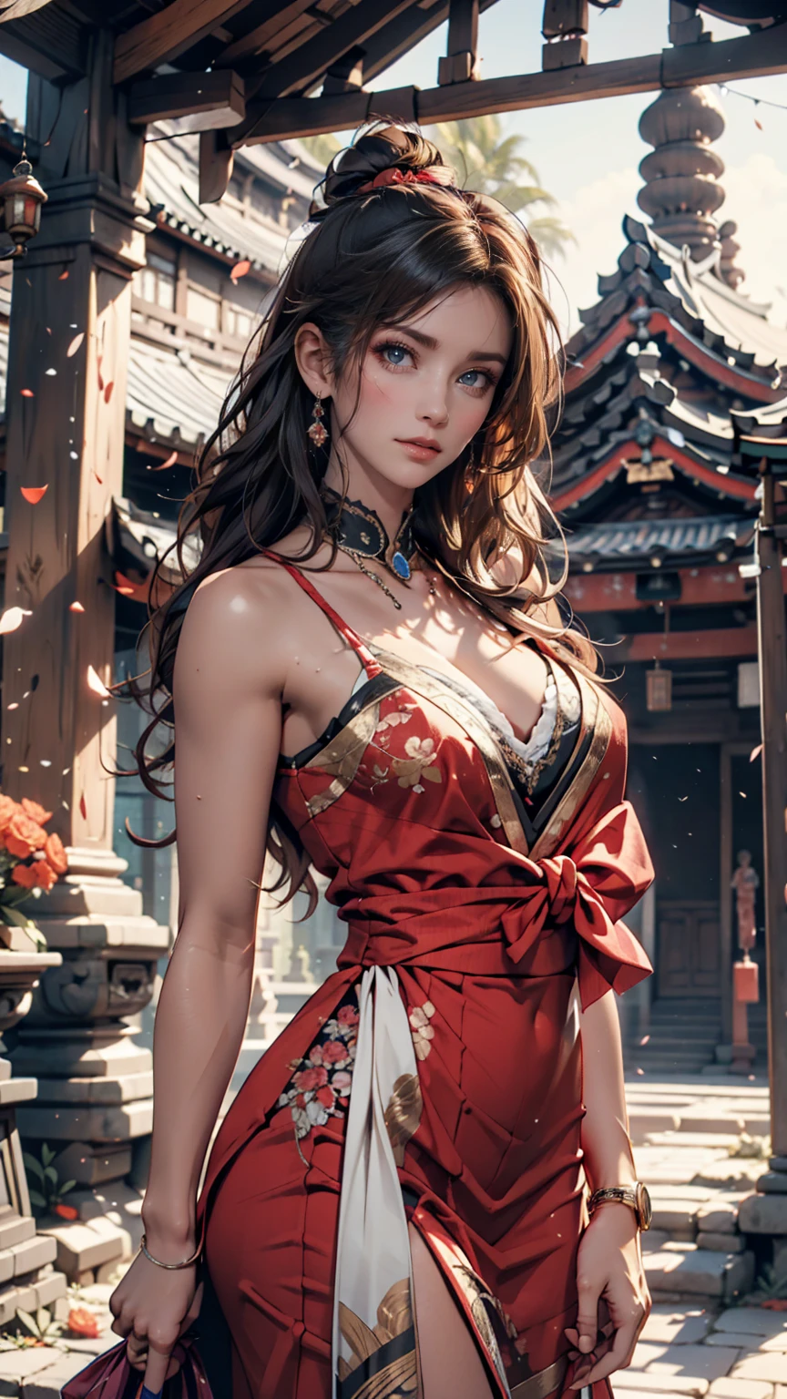 Chun-Li's face、Red Chinese clothing、Sitting and laughing、Chinatown