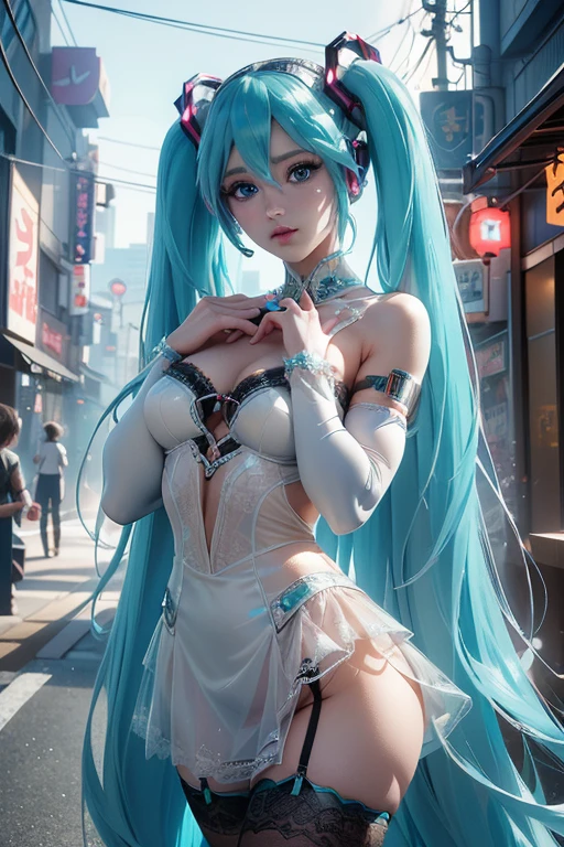Uma garota de cabelo azul e olhos verdes, melhor qualidade, ultra detalhado