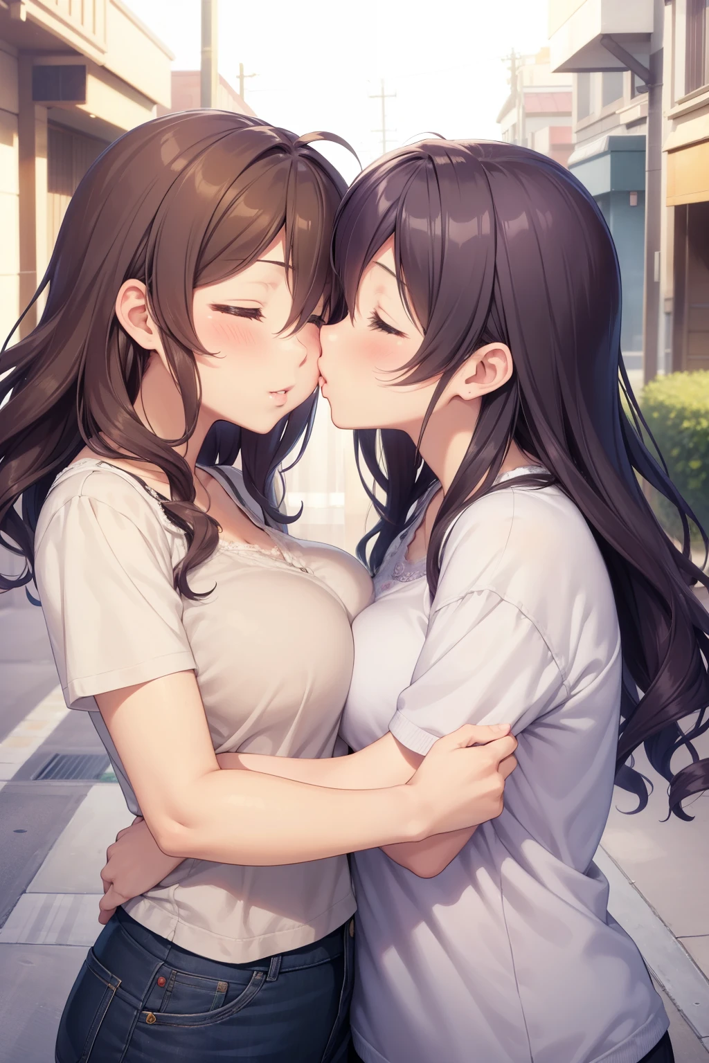 Twin Kiss, panties, saliva, incest, french kiss, lipstick
