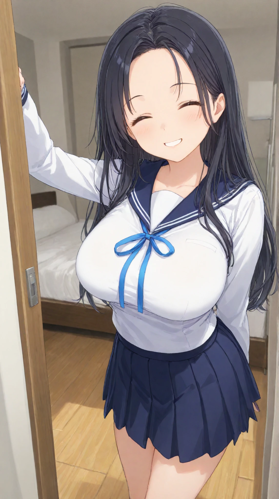 2 girls, by 2 person, Girl&#39;s brown eyes, Black Hair, Medium Long Hair, Inner Roll、(navy blue sailor suit:1.4),Indoors, Cafe、Very large breasts、Publish one&#39;Chest、裸Chest、blush、Embarrassing、Scary face、I&#39;m worried、Confused face、A face that feels、Pleasant face、a large amount of breast milk comes out of the nipples,、Breast milk gushes from the nipple、Very short skirt、Micro Mini Skirt、female shape&#39;Private parts are clearly visible、take off pants、Half-off pants、Black Pantyhose、vibrator in thighhighs、Jump、Undressing pantieen&#39;s restroom