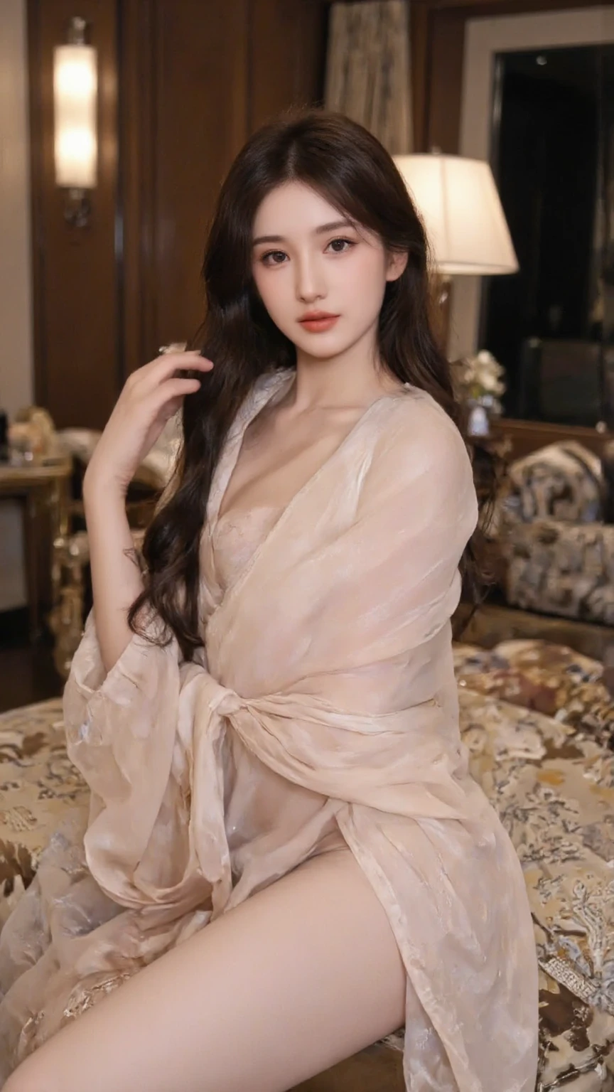 (masterpiece: 1.3), (Maximum resolution: 1.2), (Ultra HD TV: 1.2),(The whole body is visible), 8k resolution, Room at home、Detailed facial features , (Sharp focus: 1.2）, (Focus on the face:1.2),Perfect Style, Beautiful Face, Acura, Anatomically correct, Highly detailed face and skin quality感, Beautiful Eyes,Beautiful Eyes, Natural Cheeks, Glowing Skin, Fair skin: 1.2, (Glossy Lips: 1.4),、 (Embarrassed look: 1.2),Highly detailed face and skin quality