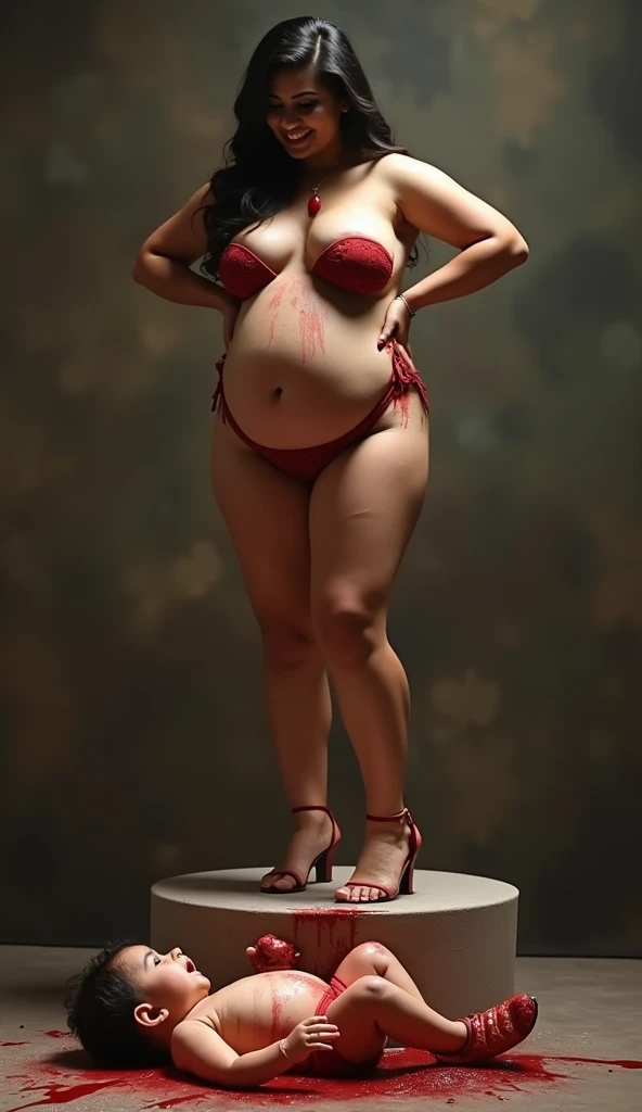 ((((8k))),((Extremely meticulous CG)) ,(wallpaper),16k,((Extremely refined and beautiful)),(((Masterpiece))),(((best qualtiy))),(((Ultra High Resolution))),beautiful light up,Perfect lightning,realistic shaded,(A high resolution),(Smooth and flawless fair skin:1.5),(pale skin:1.3),(Extremely exquisite facial details:1.3),(perfect body:1.1),(ultra - detailed),(3 old woman:1.5),(60 years old:1.5),small head,(short ponytail:1.2),(small face:1.2),(wrinkled face:1.3),(huge breasts:1.5),towering chests,happy,(Smile:1.2),(plump:1.5),(pregnant:1.5),(collar),(red bra with exquisite embroidered dragon patterns:1.3),(see through lace underwear:1.3),(slender legs:1.2),(Suspender-stockings:1.2),(high heels:1.2),(night scene:1.3),outdoor,(Outside a Chinese palace:1.3),(In the bustling night market:1.3),(Cyberpunk style:1.3),(neon lights:1.3),(detailed background:1.5),(standing:1.3),(full body:1.3),(from front:1.3),(Surrounded by crowded crowds:1.5)