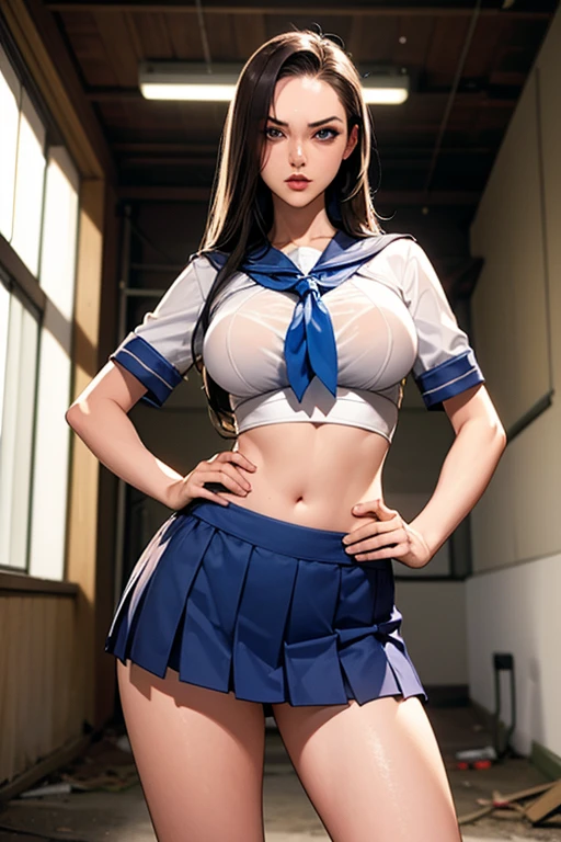 (NSFW:1.5)、Highest quality、8k、Realistic、Bright lighting、、high school girl、very cute、Fair skin、Face Light、Captivating eyes、(Droopy eyes:1.3)、((Watery eye:1.3))、(Ecstasy face)、Open your mouth a little、pain、sad、blush、(Long pink hair with bangs)、Earrings、necklace、Glowing Skin、Big Breasts、((Perfect Anatomy))、((Perfect limbs))、((Thin hands、Thin fingers、Five Fingers))、(Blue bow tie around neck:1.5)、((white short sleeve sailor uniform:1.3))、(丈の短いwhite short sleeve sailor uniform)、(The sailor uniform has a wide opening at the chest、Udder is fully exposed:1.6)、(Her shiny, flesh-colored breasts are exposed:1.6)、(The sailor uniform has a wide opening at the chest、Fully exposed nipples:1.6)、(Nipple Piercing Rings)、(((Raise both arms straight up and tie them with chains:1.6)))、(((Lift up to the ceiling:1.8)))、((Navy pleated mini skirt:1.6))、((Navy pleated mini skirt:1.6))、(Spread your legs:1.5)、(Lift your legs:1.5)、((Low angle shot:1.5)、(Her white lace panties with holes in them are completely exposed:1.6)、(From white lace panties with holes、Beautiful pussy exposed:1.6)、(I can see a beautiful vagina:1.6)、(Small labia minora visible:1.3)、(Ceiling angle from below:1.3)、(Focus on the vagina:1.5)、Very slim legs、Beautiful feet、White short socks、In a hotel room、