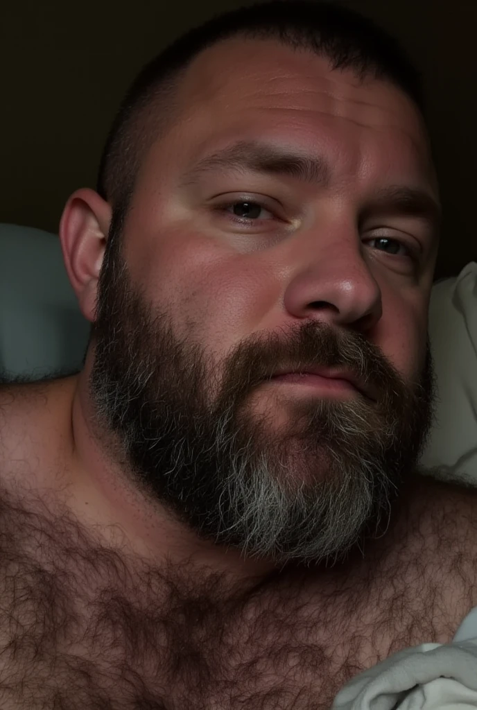 (handsome mature man plump chubby morbid extremely thick thighs bulging belly fat), older man, gray hair, white man, wearing , hairy chest, hairy belly,
mechanic overalls, bare overalls, gloves, , bulge, detailed glade on clothing, (fat and corpulent: 1.3), full beard very long, looking at the viewer, handsome man, detailed eyes, symmetrical face, mischievous smile, robust, mustache, longer hair, his body is lying sideways on the floor, front view.