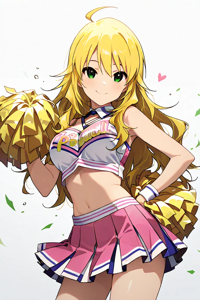 kanata_konoe, 1girl, solo,
((8k, RAW photo, highest quality, masterpiece), High detail RAW color photo professional close-up photo, (realistic, photo realism:1. 37), (highest quality), (best shadow), (best illustration), <lora:KanataKonoe_v2-000006:1>, ahoge, bare shoulders, blush, breasts, breath, long hair, smile, small breasts, solo, thighs, ((masterpiece)), sideface, very detailed face, cheerleader, pompons